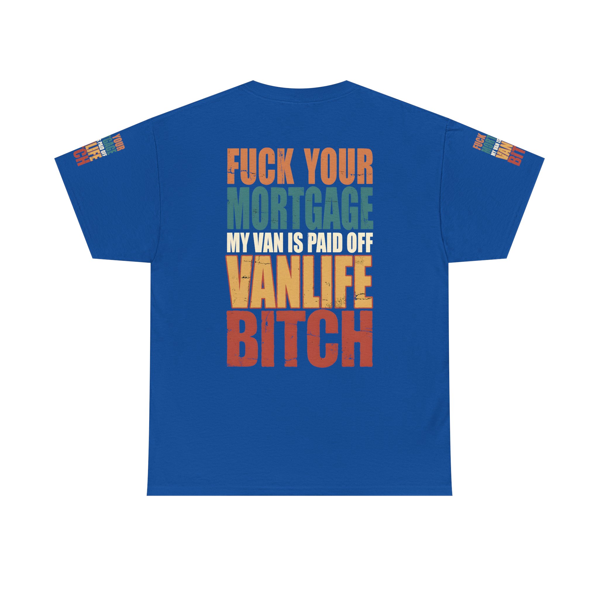 Unisex Heavy Cotton Tee — "Fuck Your Mortgage" Design F**K-Line