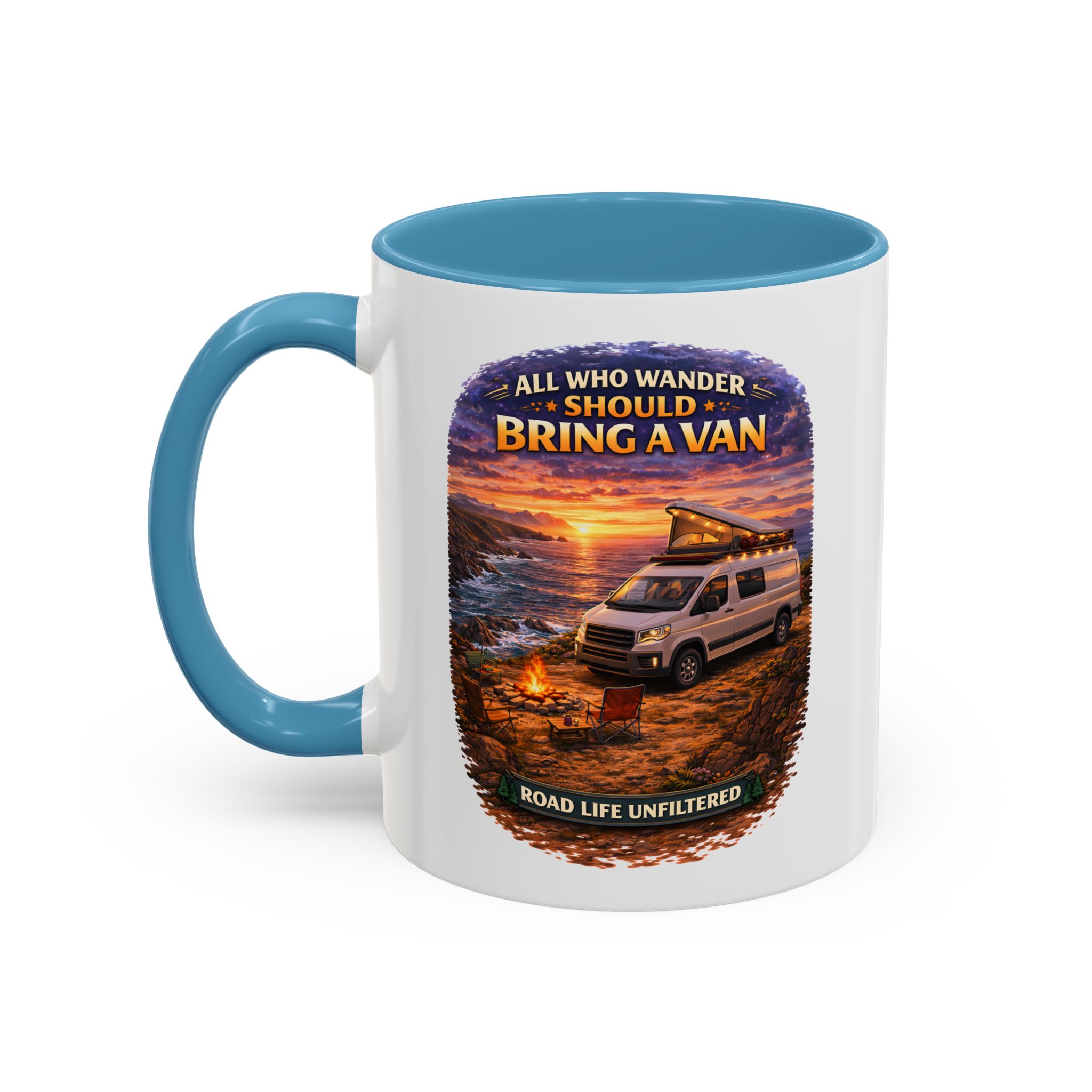 7350519811688870492_2048.jpeg Accent Coffee Mug (11, 15oz) — "All Who wander Should Bring A Van" Design Scenic-Line