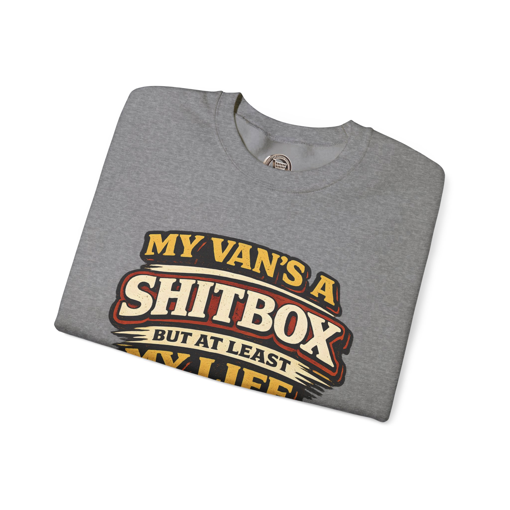 7382294624291678161_2048.jpeg Unisex Heavy Blend™ Crewneck Sweatshirt — "My Van`s A Shitbox" Design F**K-Line