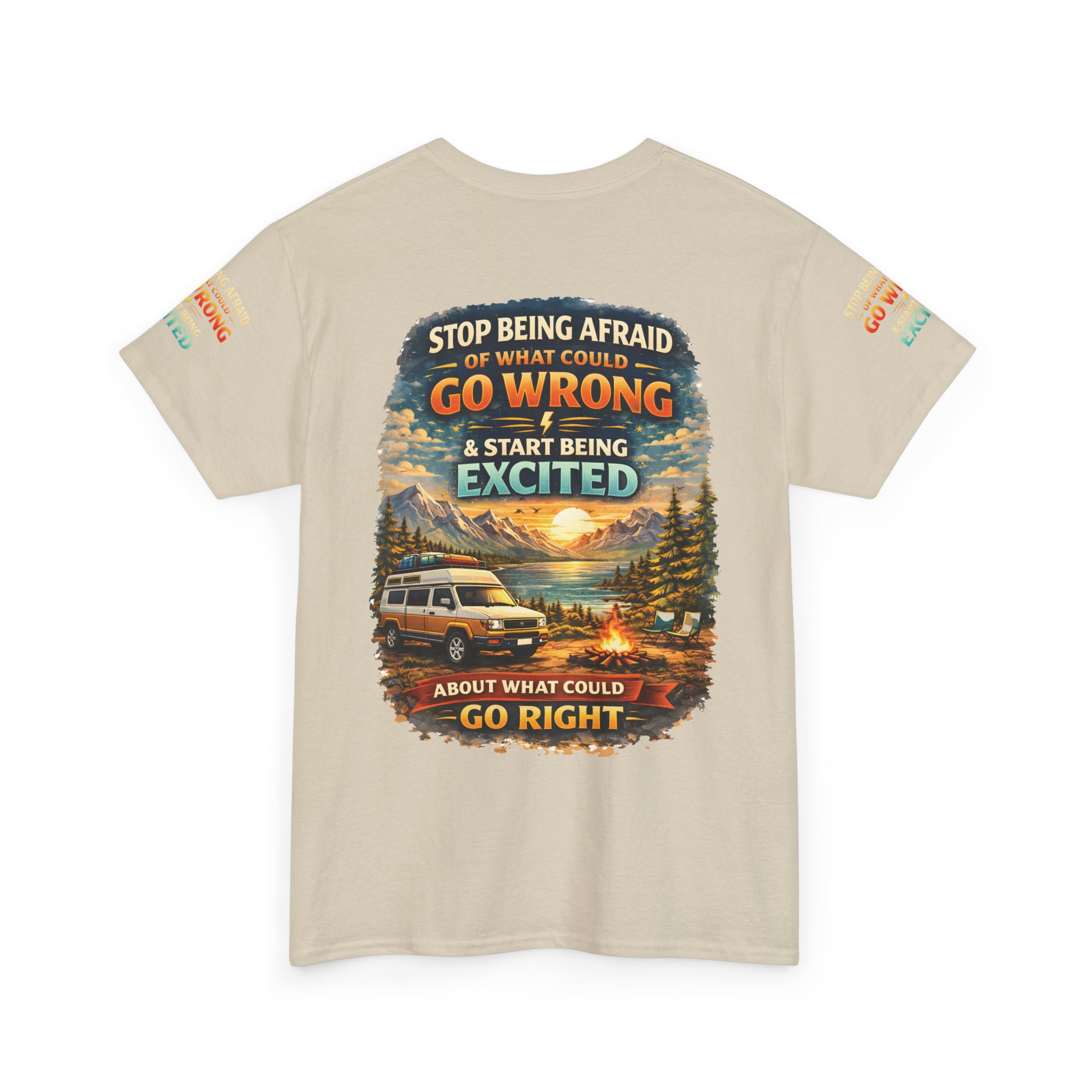 7386964344414752563_2048.jpeg Unisex Heavy Cotton Tee — "Stop Being Afraid Of What Could Go Wrong" Design Scenic-Line