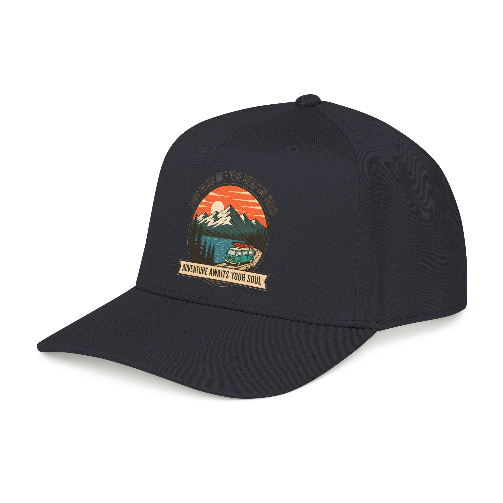 7392604970433981846_2048.jpeg Baseball Cap — "Find Bliss of the beaten patch-Adventure Awaits Your Soul" Vintage Mountain Camp Camper Design