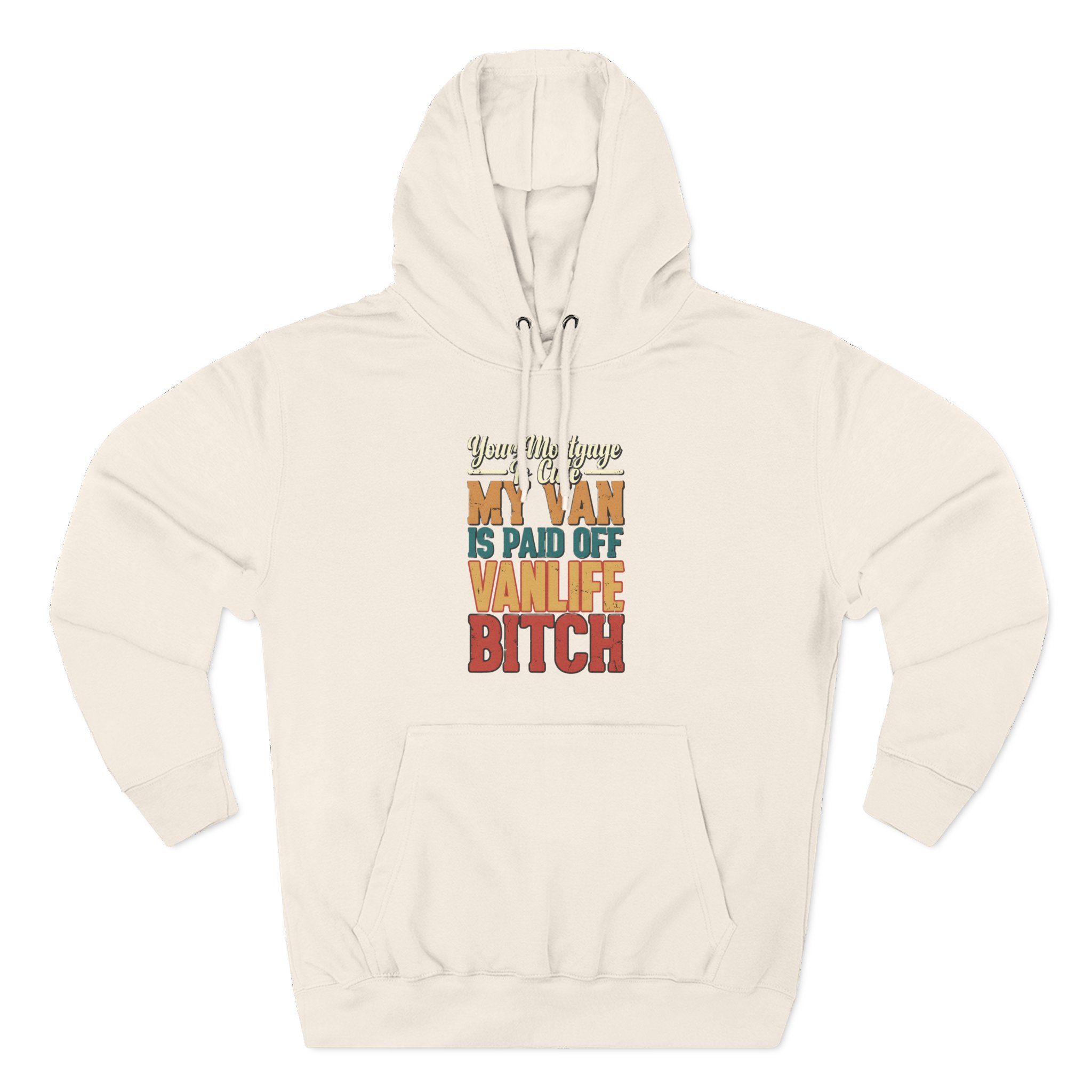 Three-Panel Fleece Hoodie - "Your Mortgage Is Cute" Design F**K-Line