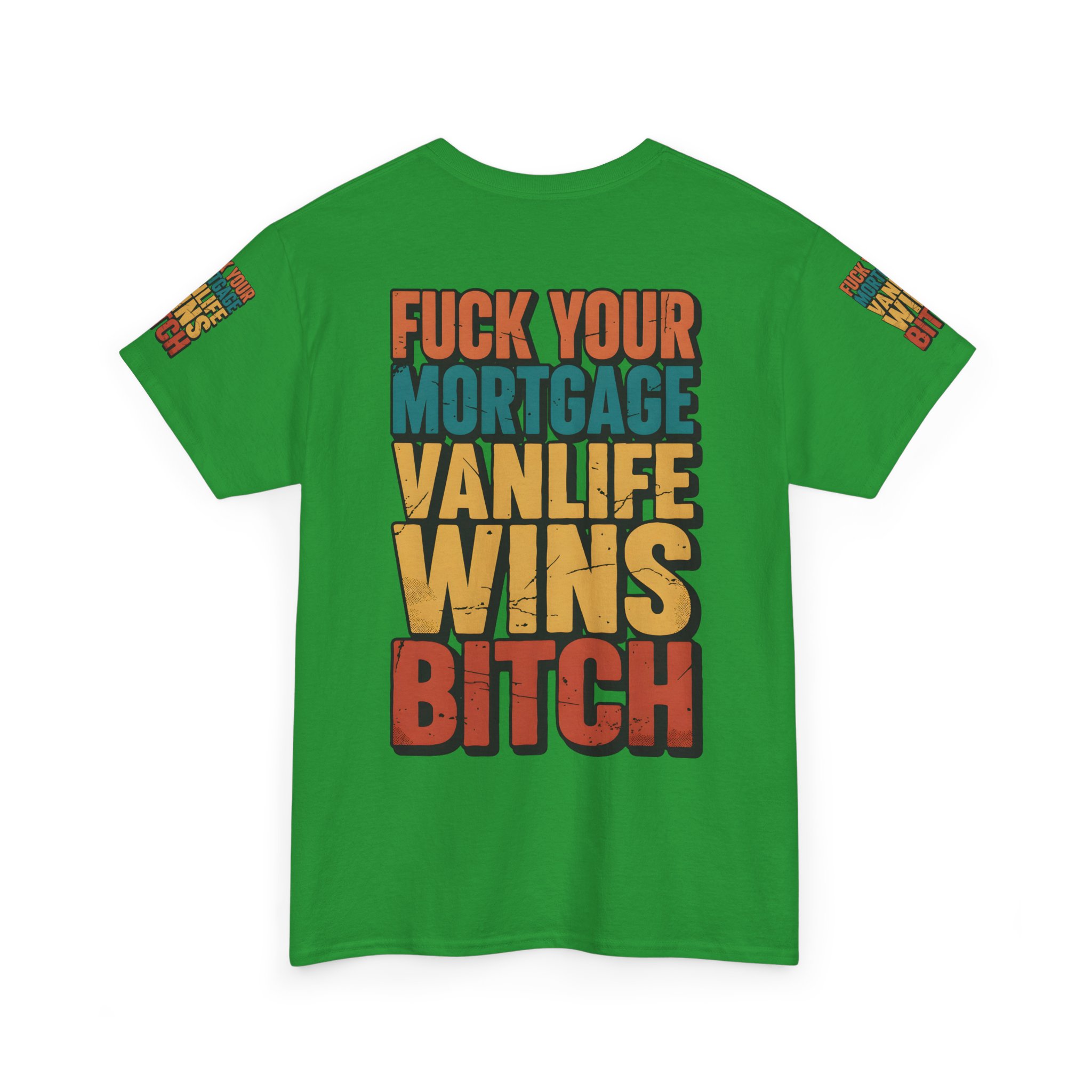 Unisex Heavy Cotton Tee — "Fuck Your Mortgage" Design F**K-Line