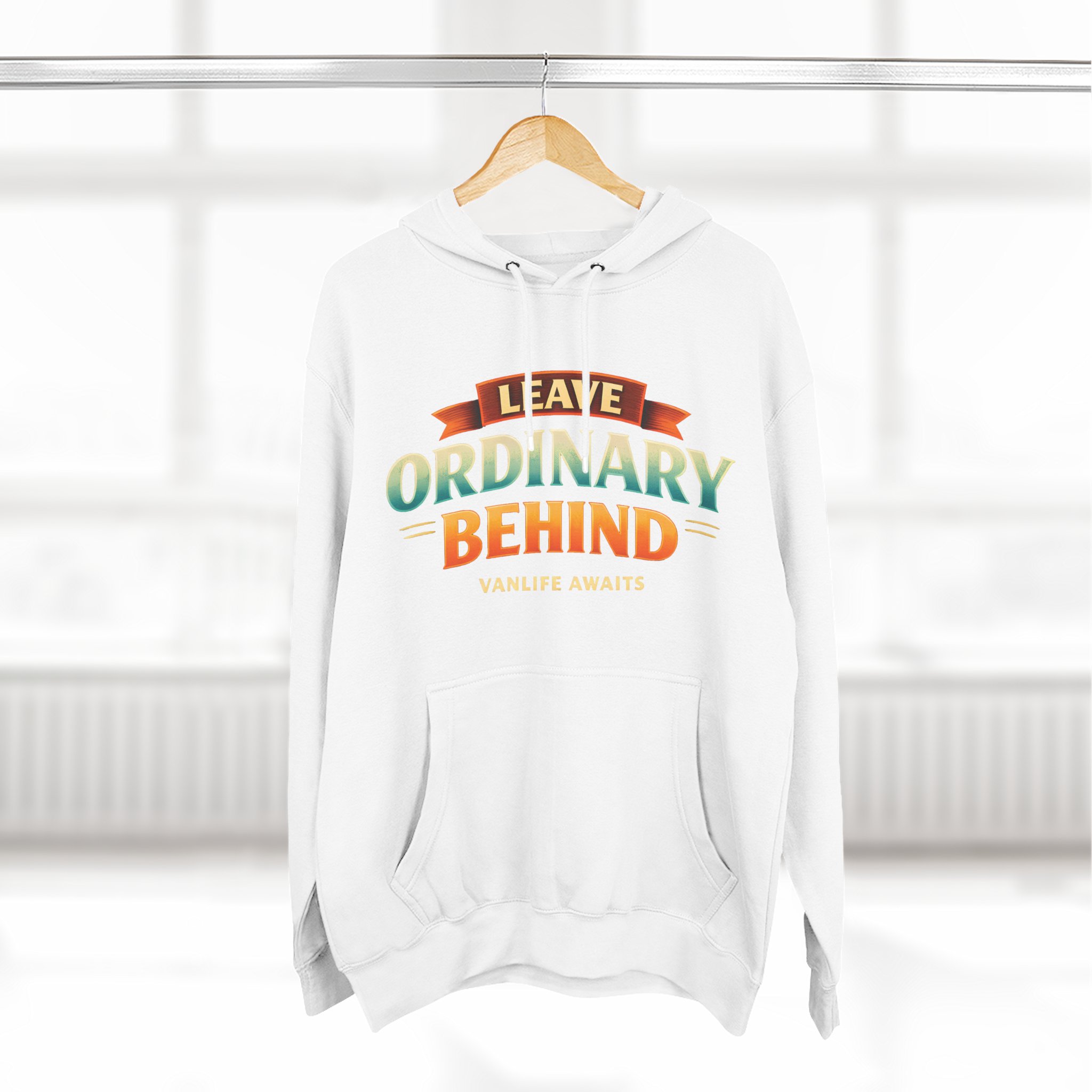 7406871415772831115_2048.jpeg Three-Panel Fleece Hoodie - "Leave Ordinary Behind" Design Scenic-Line