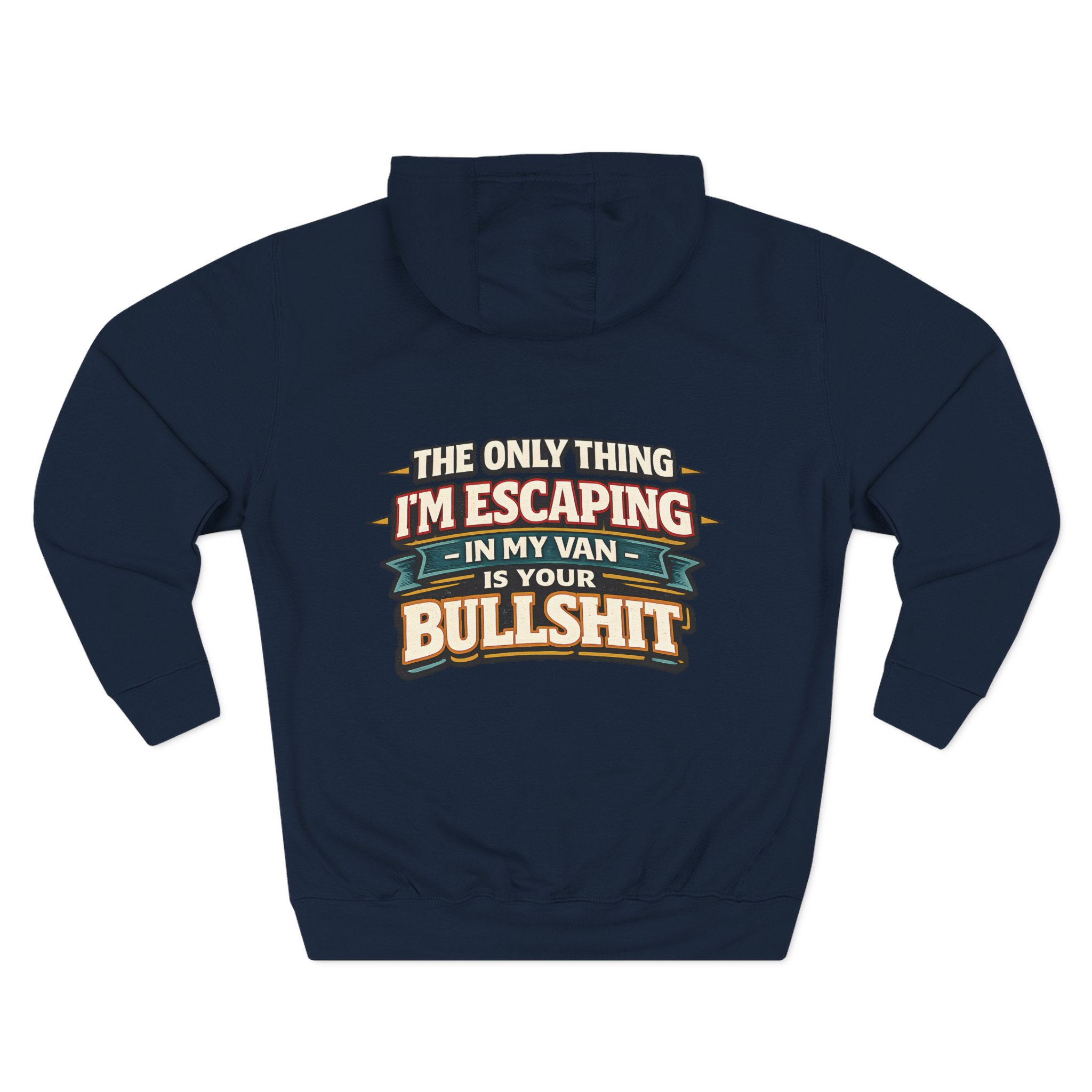 7415974718449776740_2048.jpeg Three-Panel Fleece Hoodie - "The Only Thing I´m Escaping" Design F**K-Line
