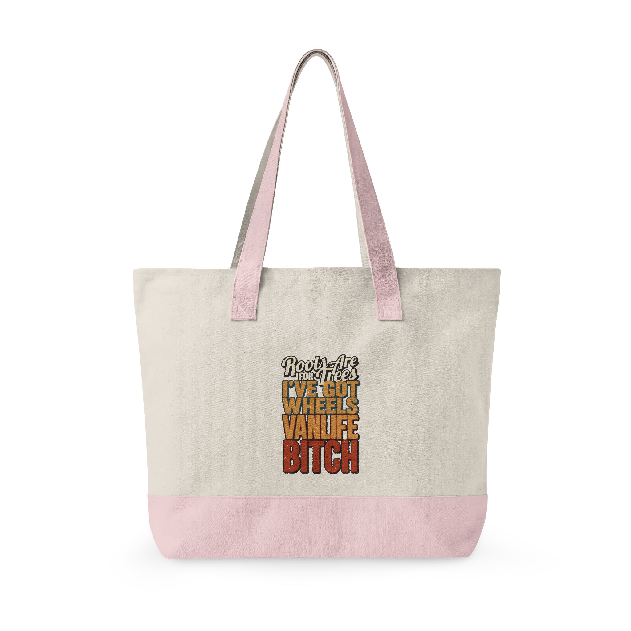 Zippered Canvas Tote — "Roots Are For Trees" (Design F**K-Line)