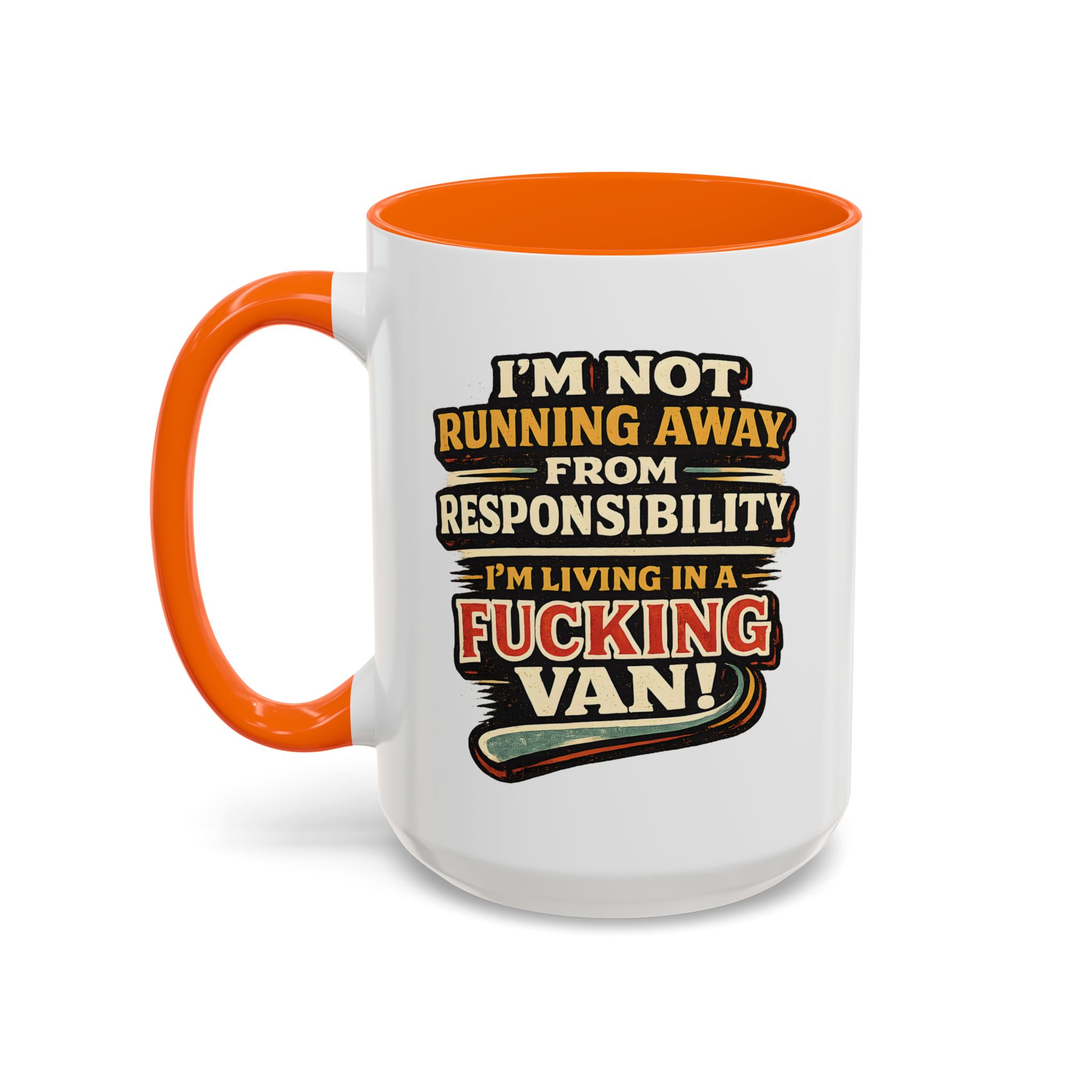 742059641964592096_2048.jpeg Accent Coffee Mug (11, 15oz) — "I`m Not running Away" Design F**K-Line