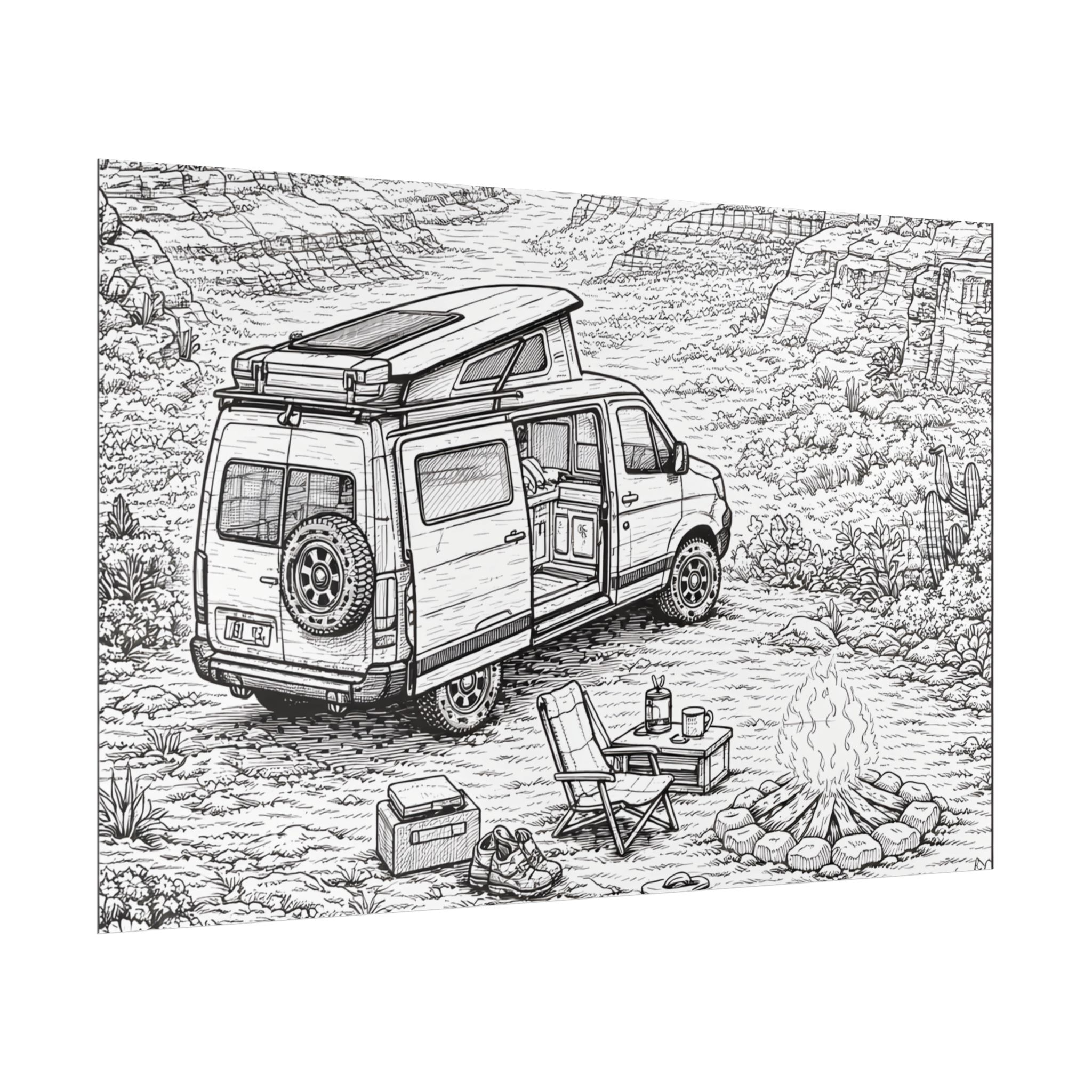 7426087789211177243_2048-1.jpeg Campervan Poster — Vintage RV Camping Landscape Wall Art