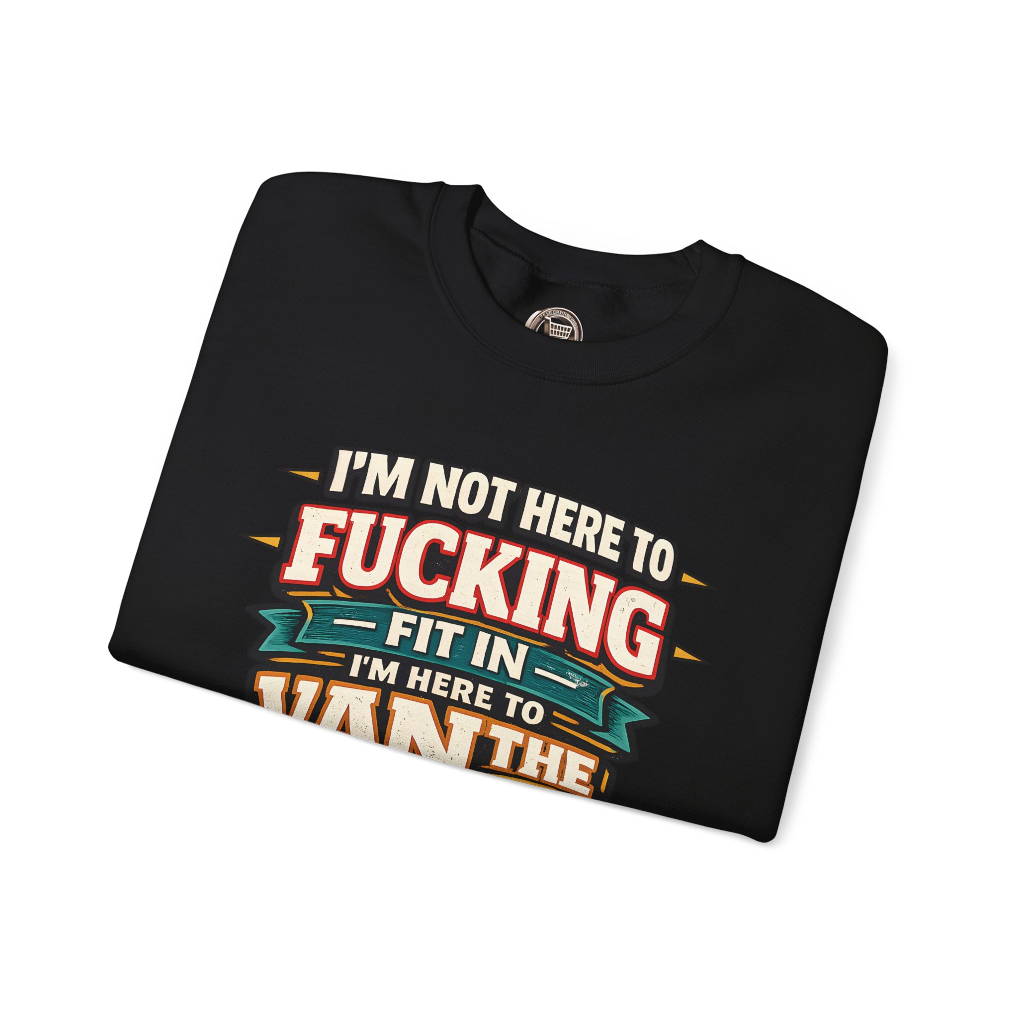 7448824963171994884_2048.jpeg Unisex Heavy Blend™ Crewneck Sweatshirt — "I´m Not Here To Fucking Fit In" Design F**K-Line
