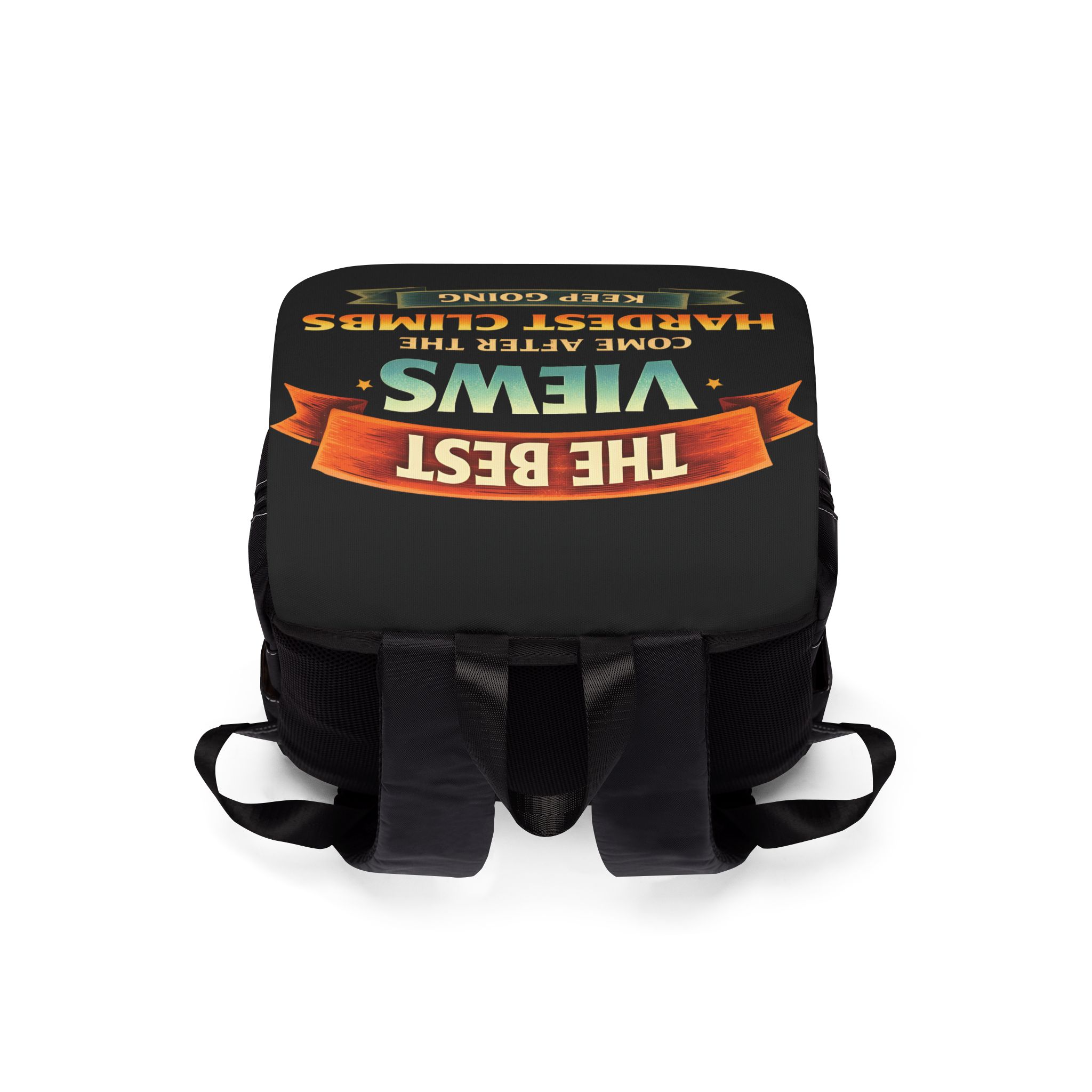 Unisex Casual Shoulder Backpack—"The Best Views" Design Scenic-Line(Campervan)