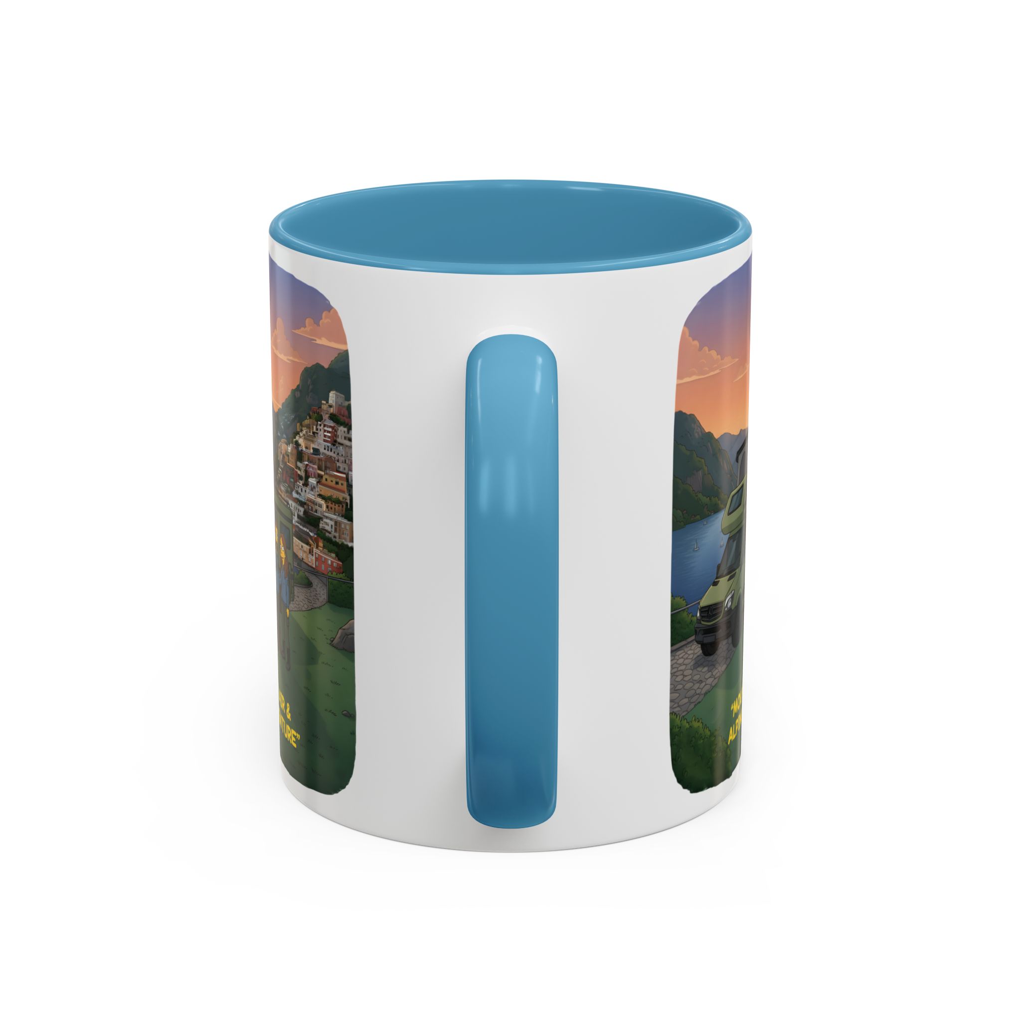 Accent Coffee Mug (11, 15oz) — "Mountain Air And Alpine Adventure"" Design Sitcom-Line