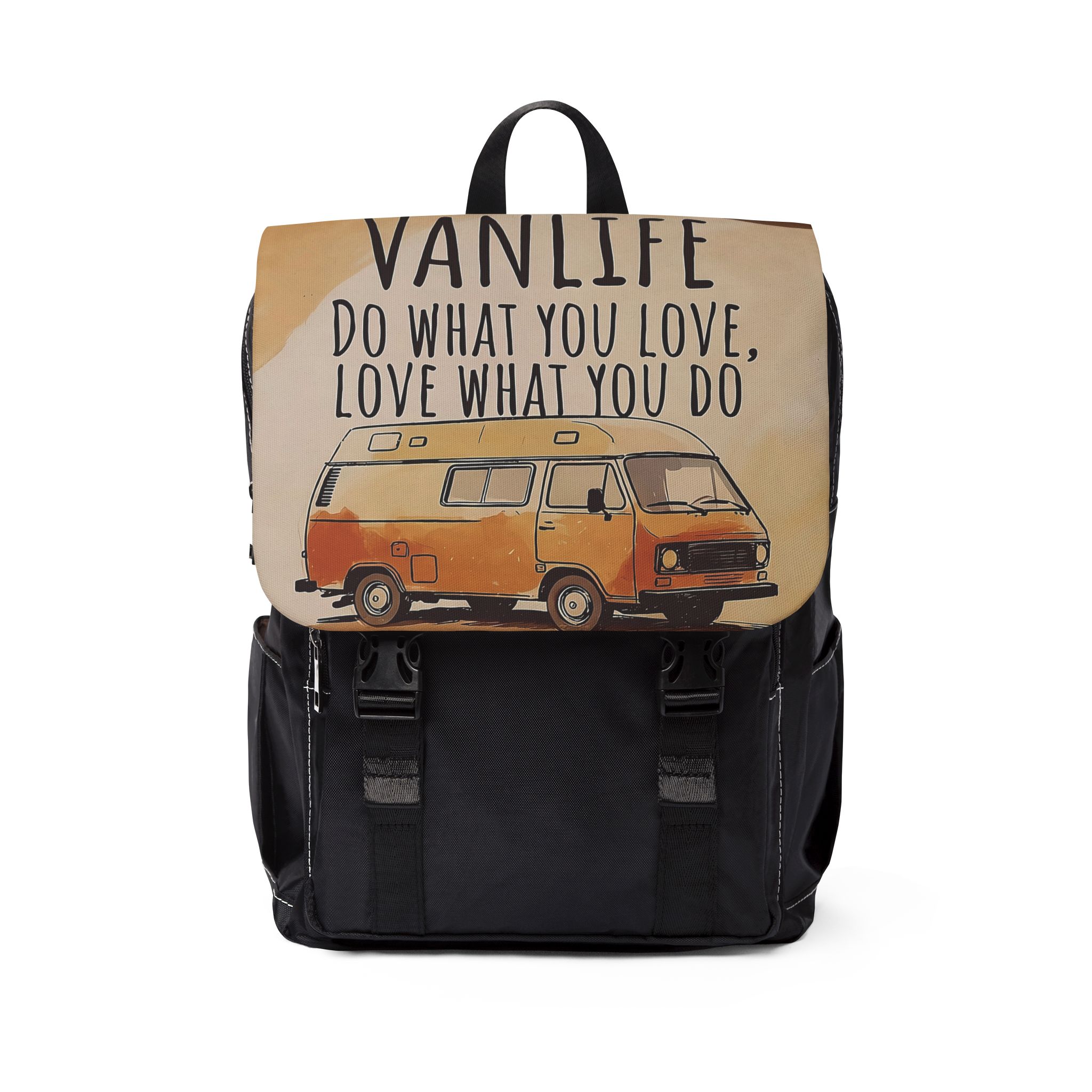 Unisex Casual Shoulder Backpack — “Do What You Love, Love What You Do” Travel Bag