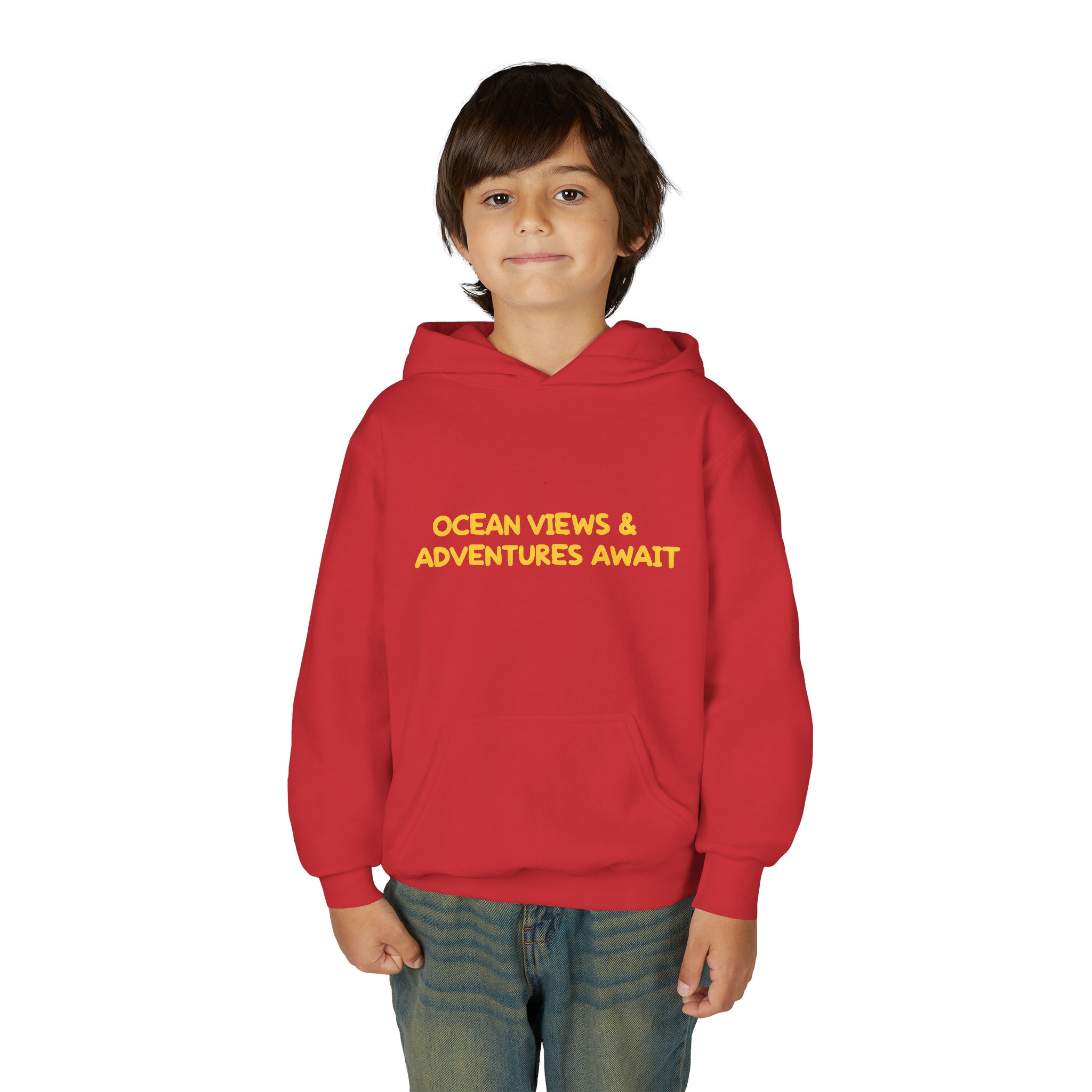 7489814976209650696_2048.jpeg Youth Hoodie(Gildan) – "Ocean Views-Adventures Awaits" (Design Sitcom-Line)