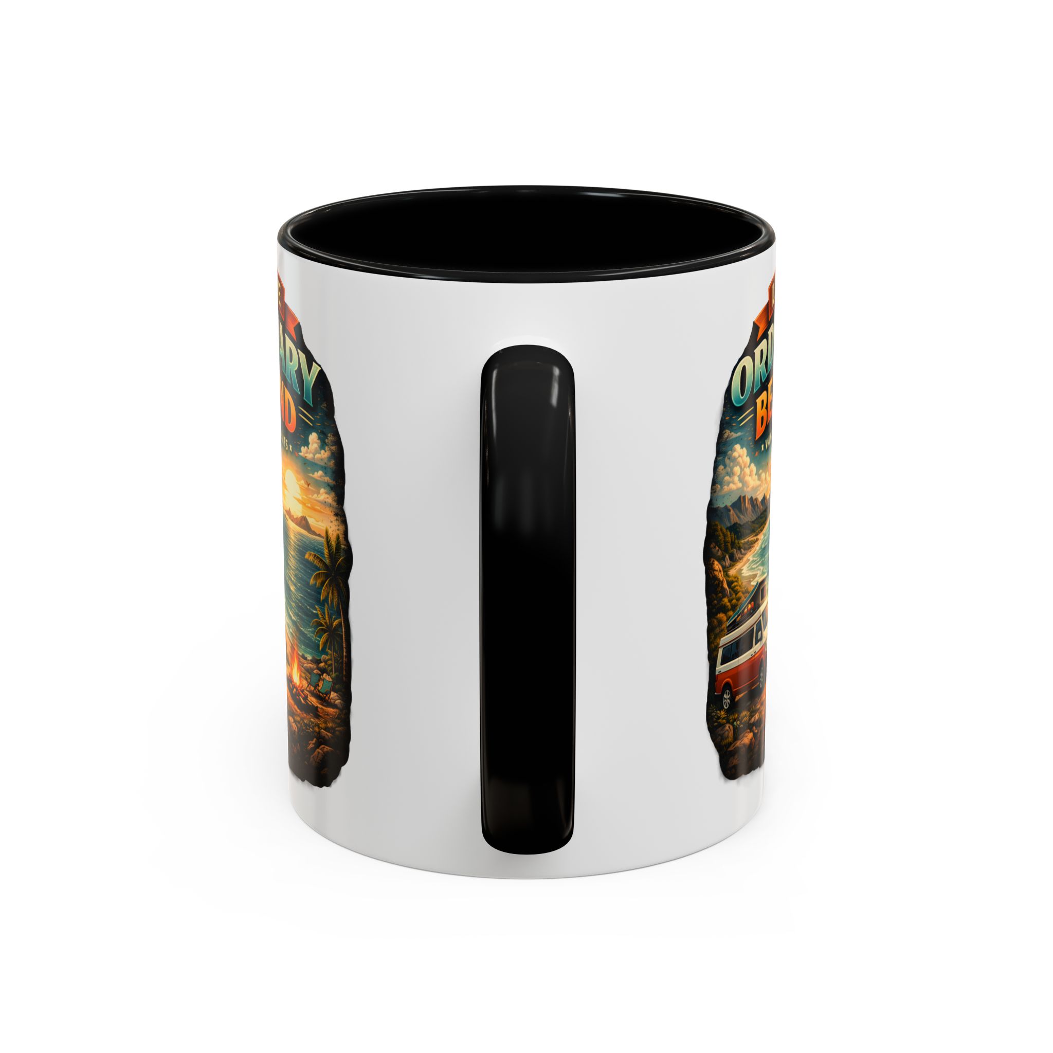 Accent Coffee Mug (11, 15oz) — "Leave Ordinary Behind" Design Scenic-Line