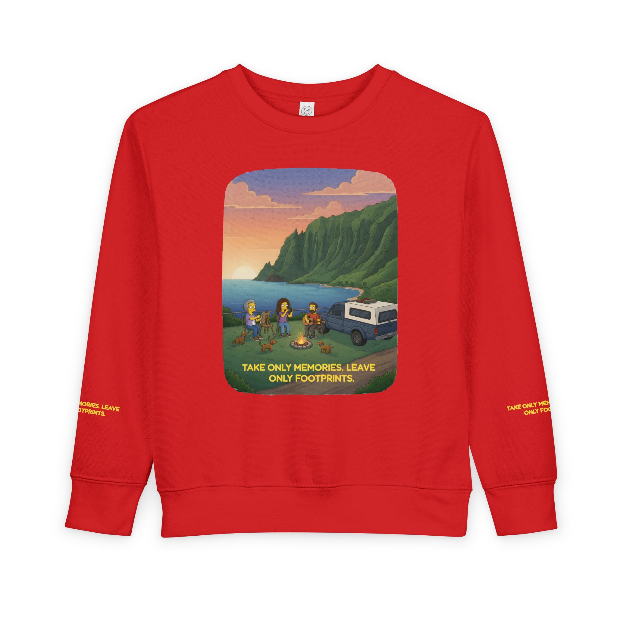Toddler Sweatshirt - "Take Only Memories-Leave Only Footprints" (Design Sitcom-Line)