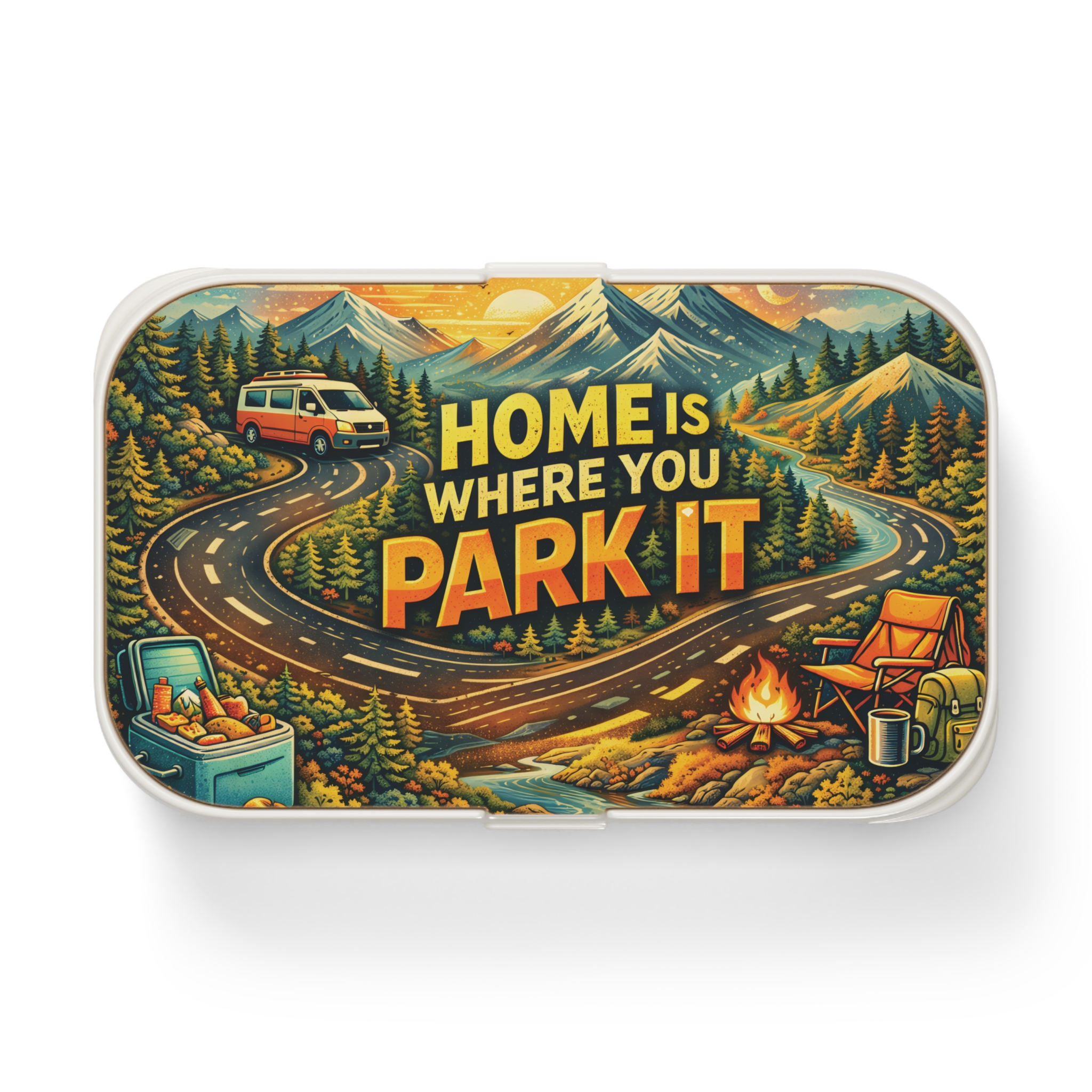 Adventure Camper Bento Box — "Home Is Where You Park It" Camping Bento Box