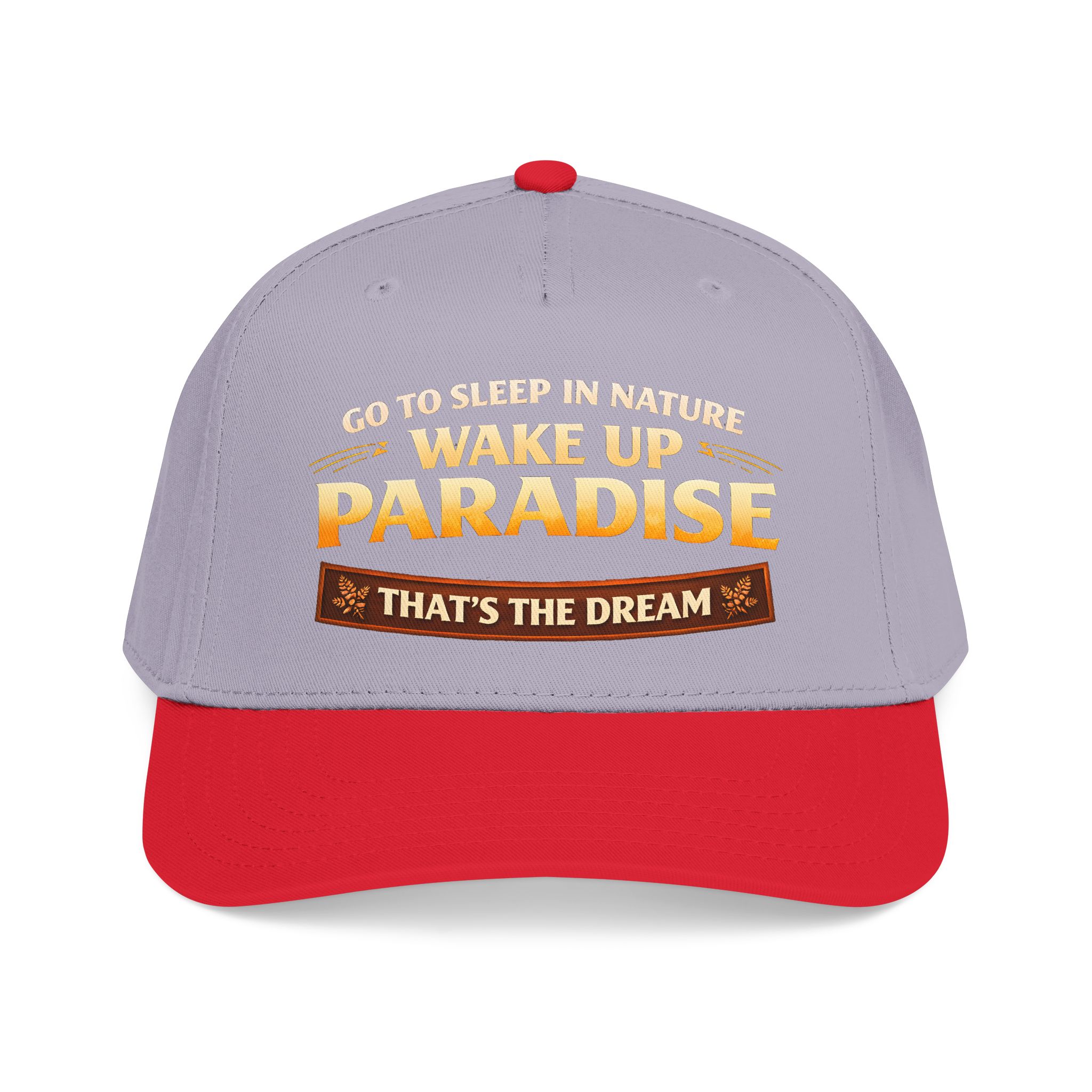 Baseball Cap - "Go sleep Nature-Wake Up Paradise" Design Scenic-Line