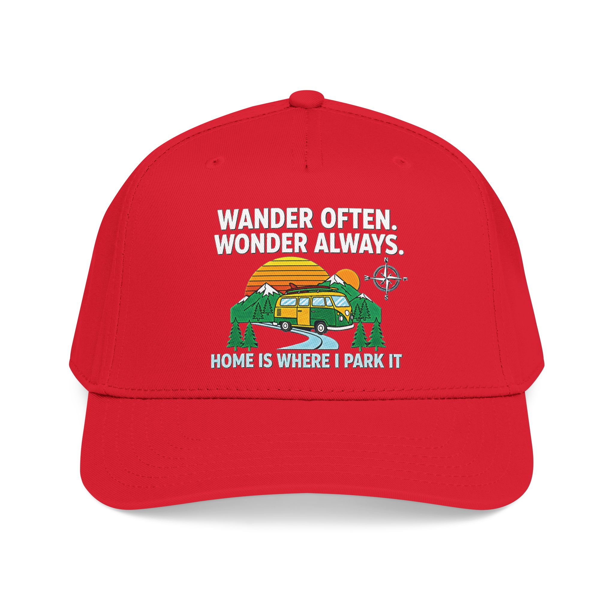 Baseball Cap — "Fueled by Exploration" Adventure Is My Compass Camper Hat