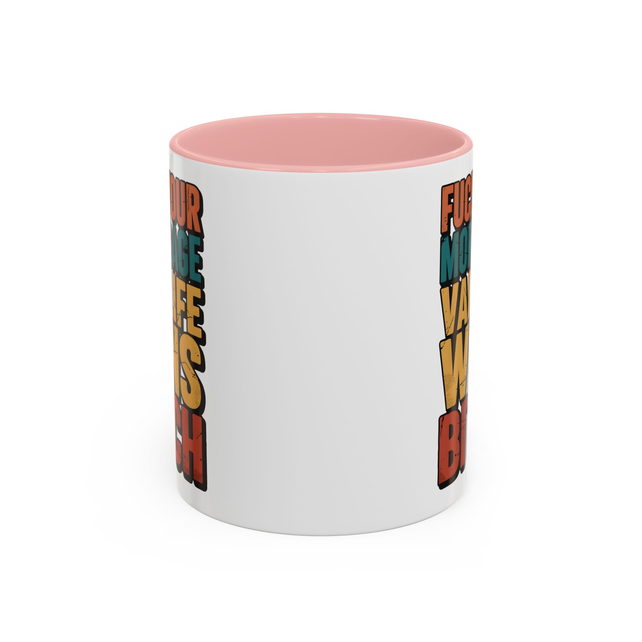 Accent Coffee Mug (11, 15oz) — "Fuck Your Mortgage" Design F**K-Line