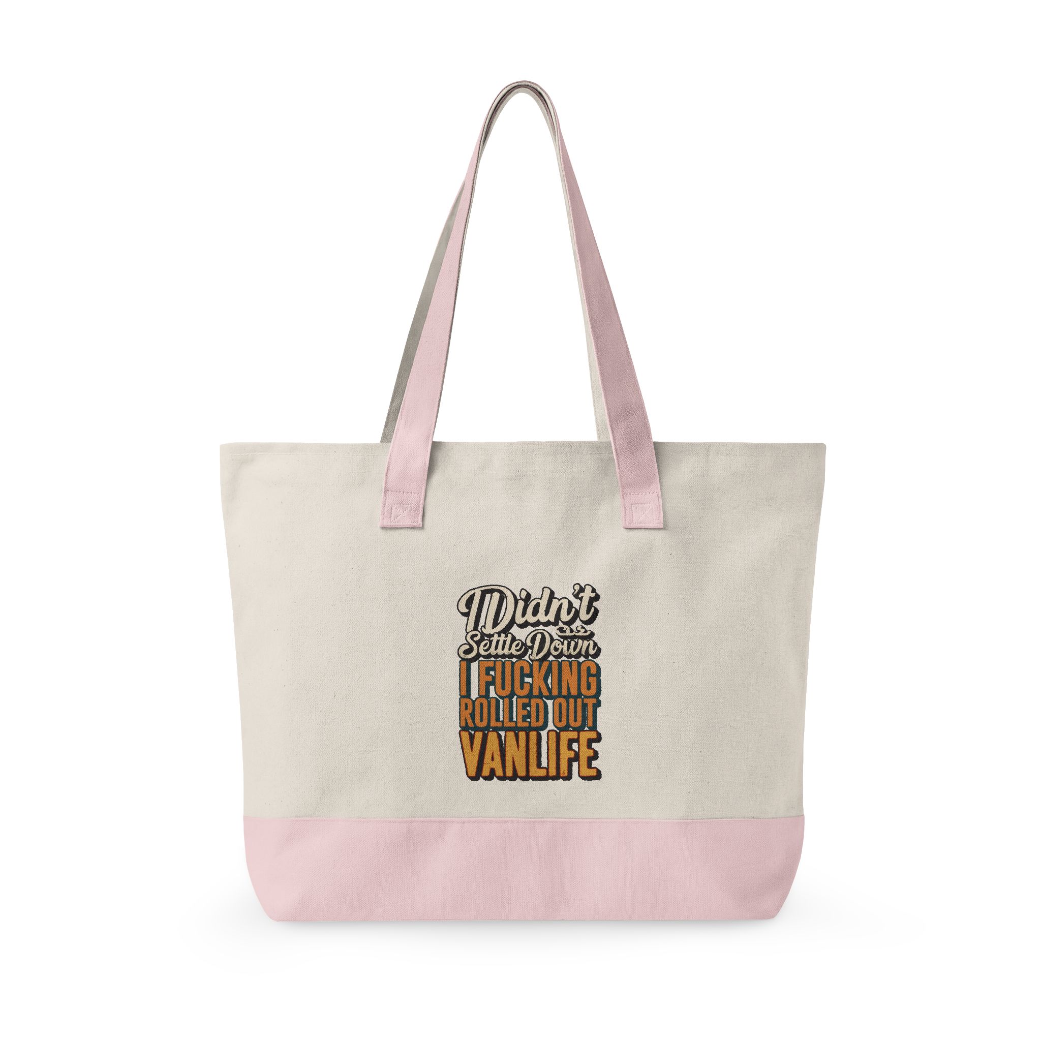 7537562676142925032_2048.jpeg Zippered Canvas Tote — "I didnt Settle Down" (Design F**K-Line)