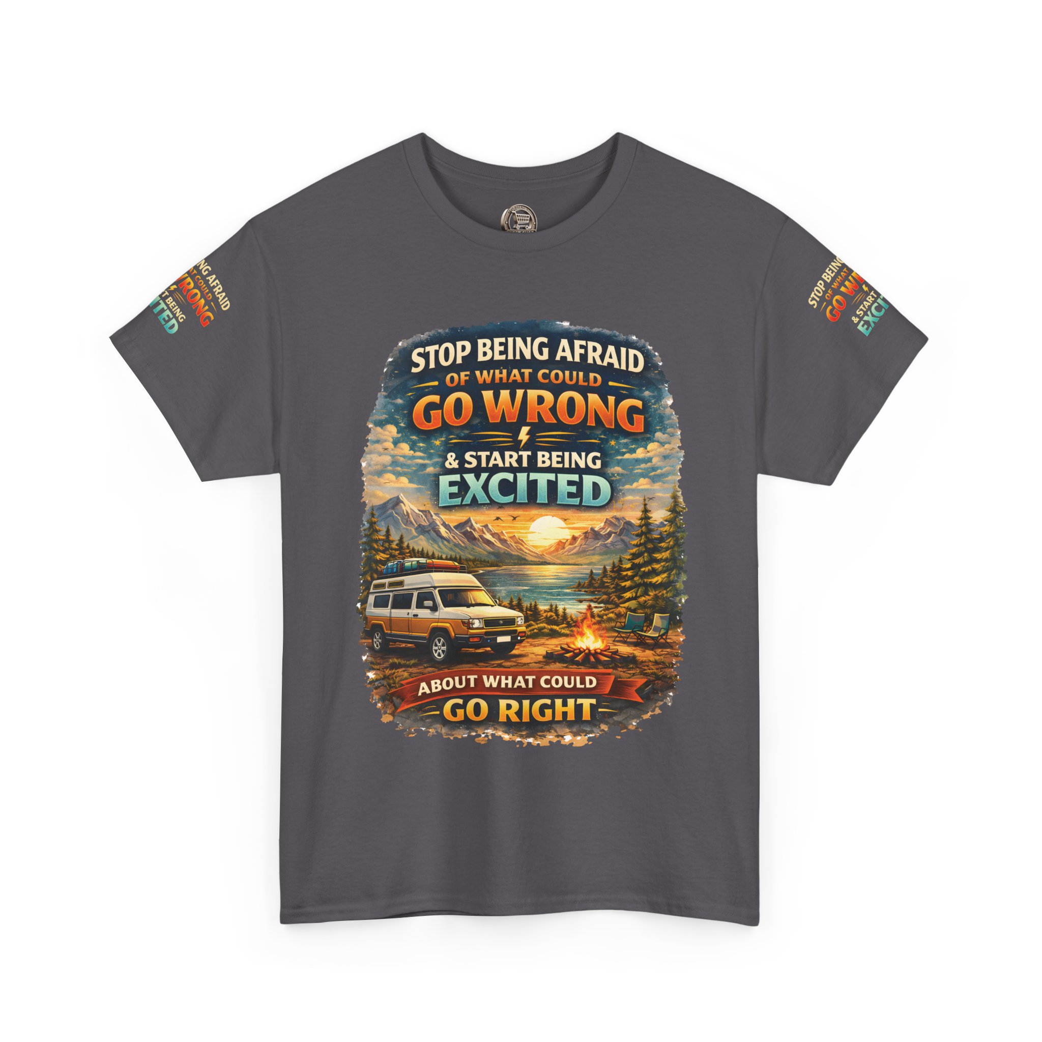 7548132890808598469_2048.jpeg Unisex Heavy Cotton Tee — "Stop Being Afraid Of What Could Go Wrong" Design Scenic-Line