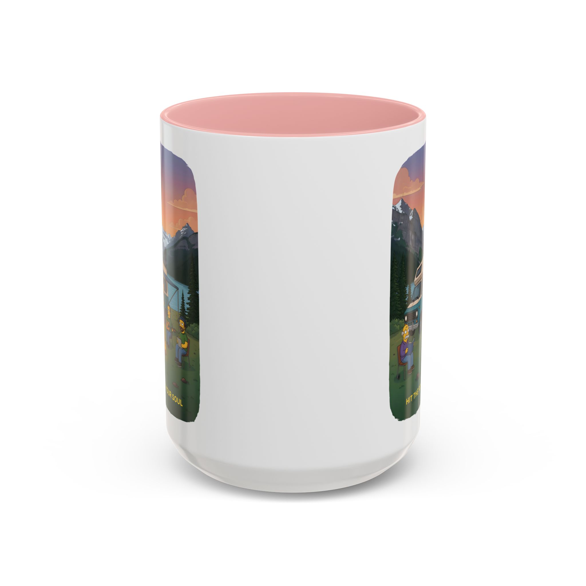 Accent Coffee Mug (11, 15oz) — "Hit The Road-Find Your Soul" Design Sitcom-Line