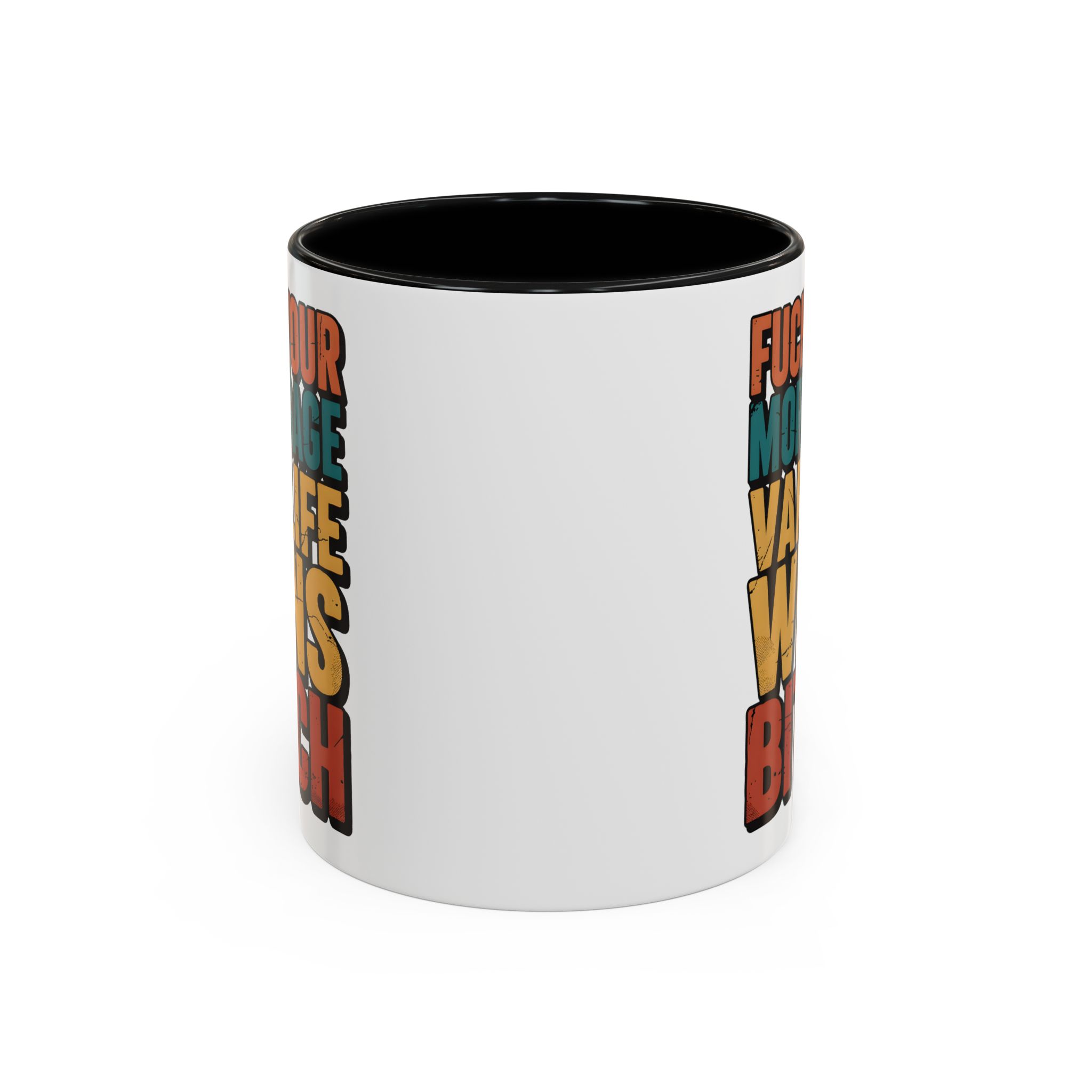 Accent Coffee Mug (11, 15oz) — "Fuck Your Mortgage" Design F**K-Line