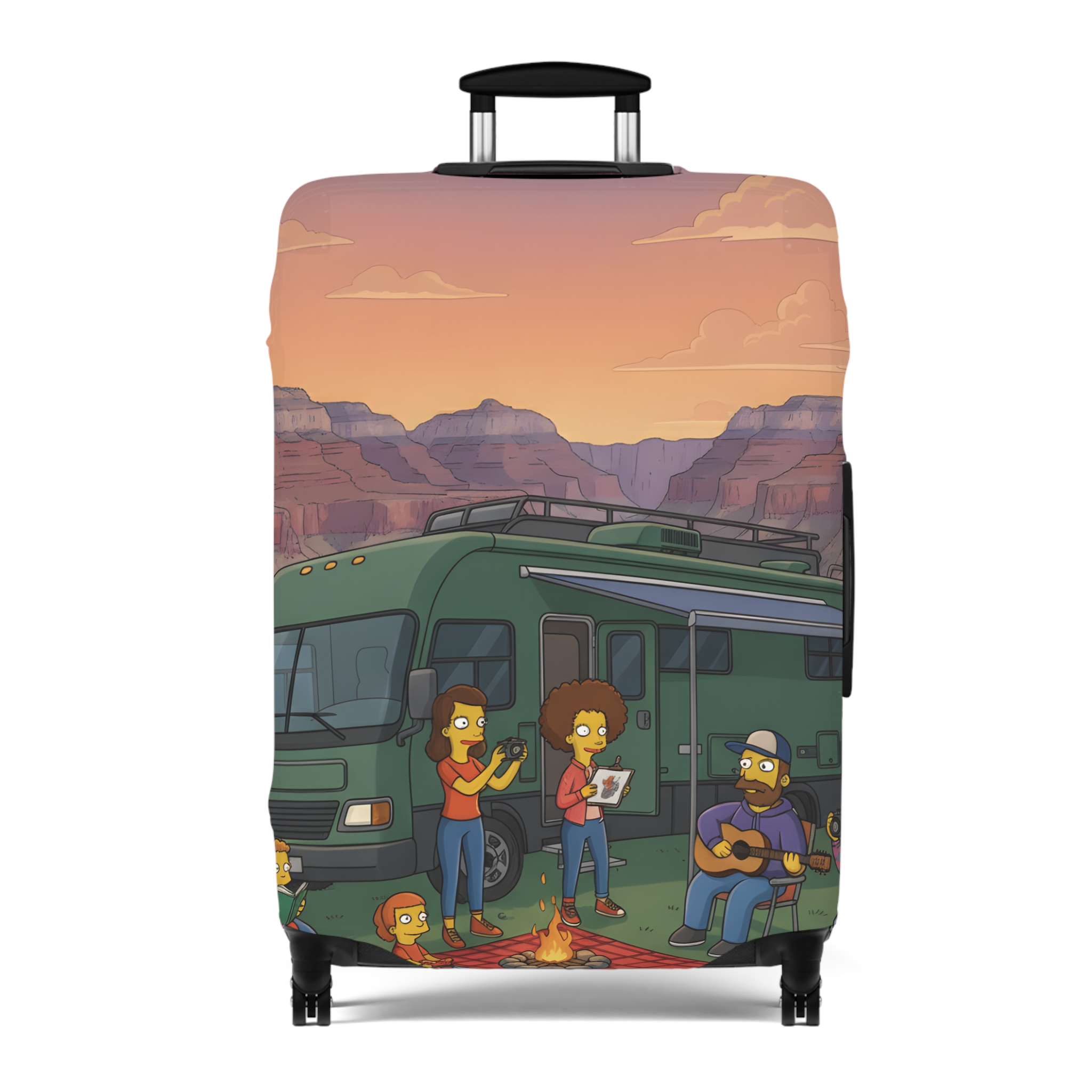 7564768502048745500_2048.jpeg Luggage Cover — Adventure Camper Sketch Travel Suitcase(Design Sitcom-Line)