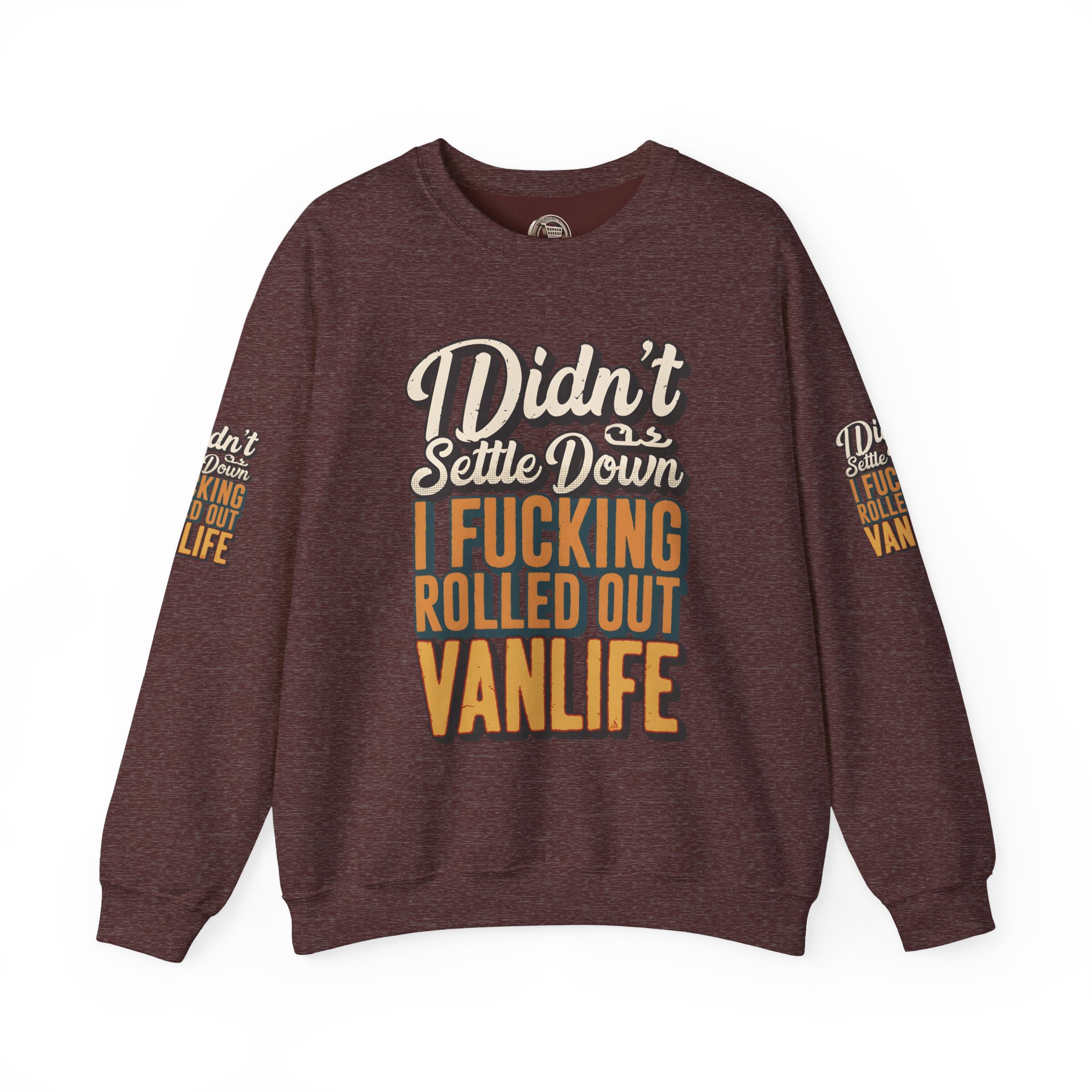 Unisex Heavy Blend™ Crewneck Sweatshirt — "Dind´t Settle Down" Design F**K-Line