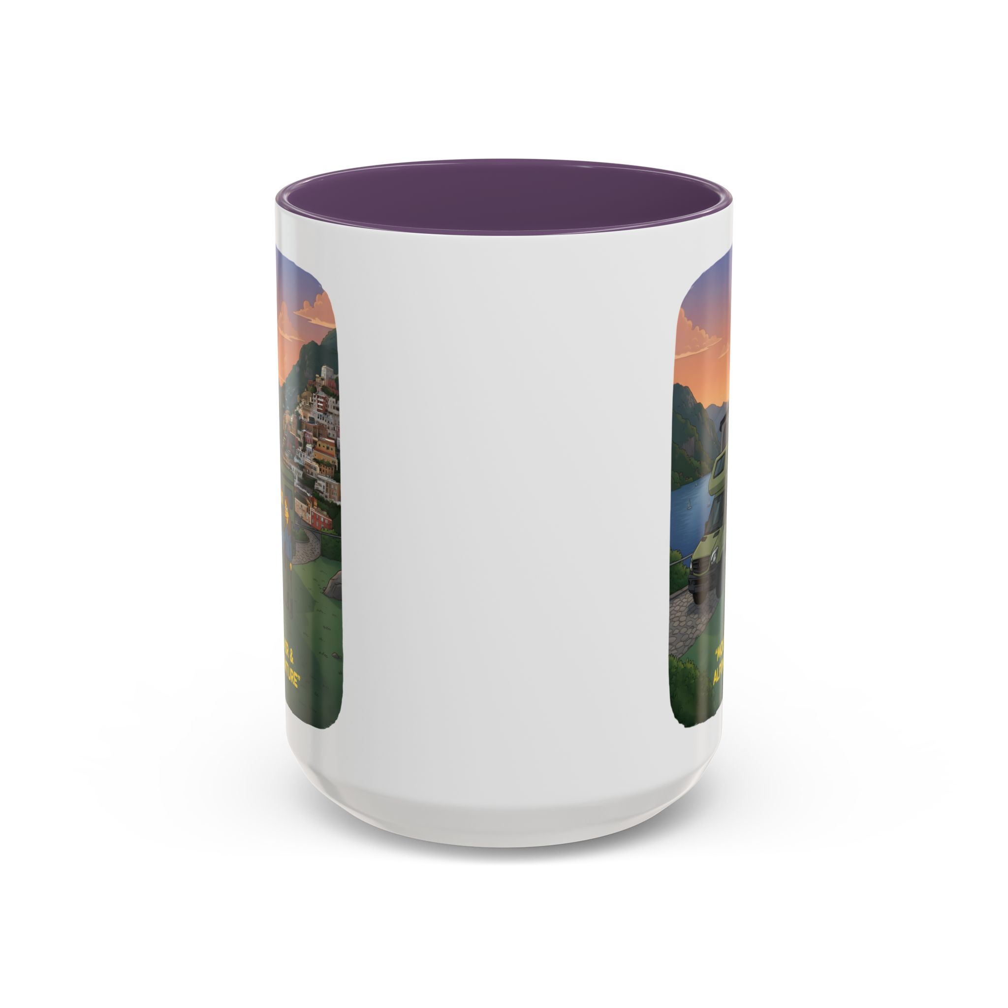 Accent Coffee Mug (11, 15oz) — "Mountain Air And Alpine Adventure"" Design Sitcom-Line
