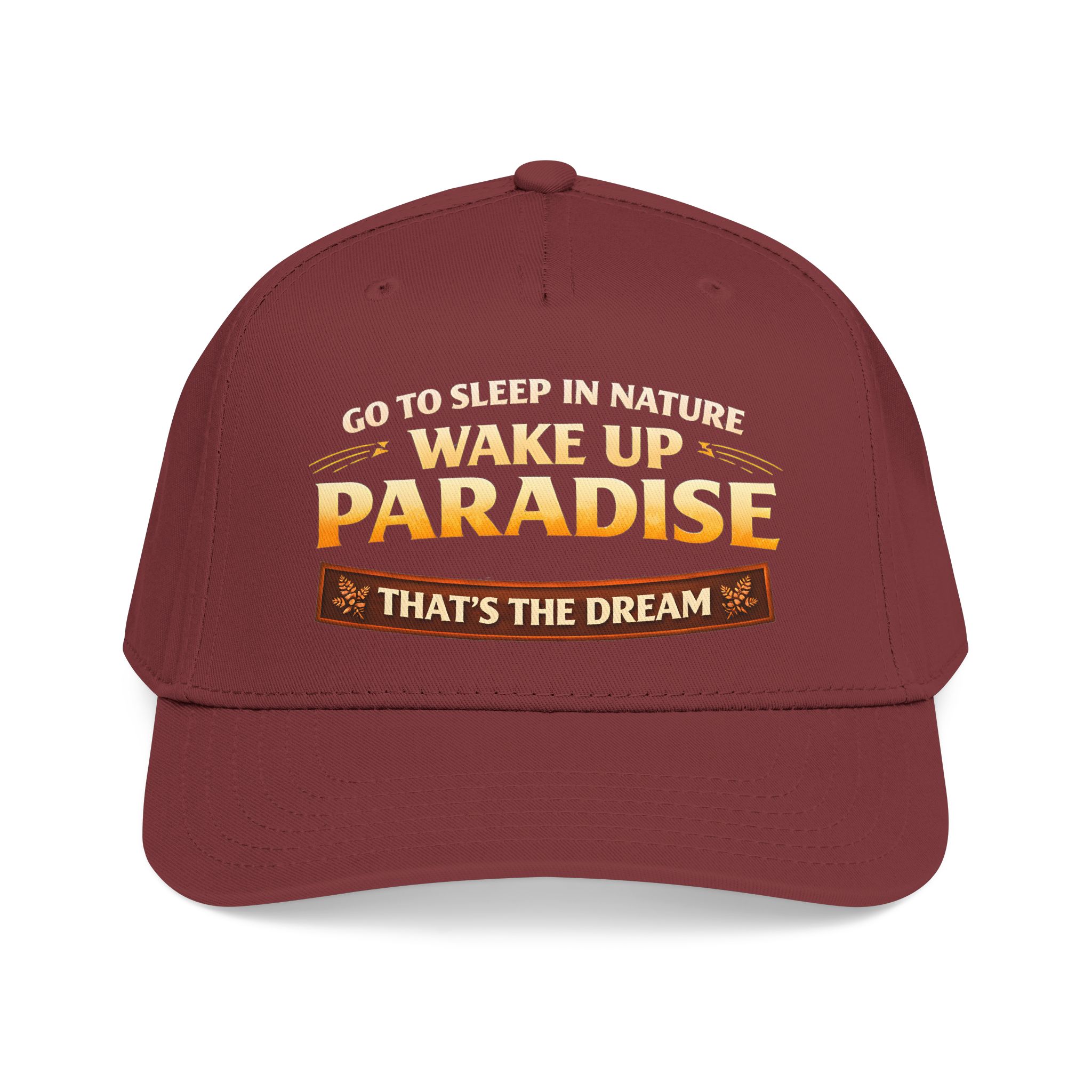Baseball Cap - "Go sleep Nature-Wake Up Paradise" Design Scenic-Line