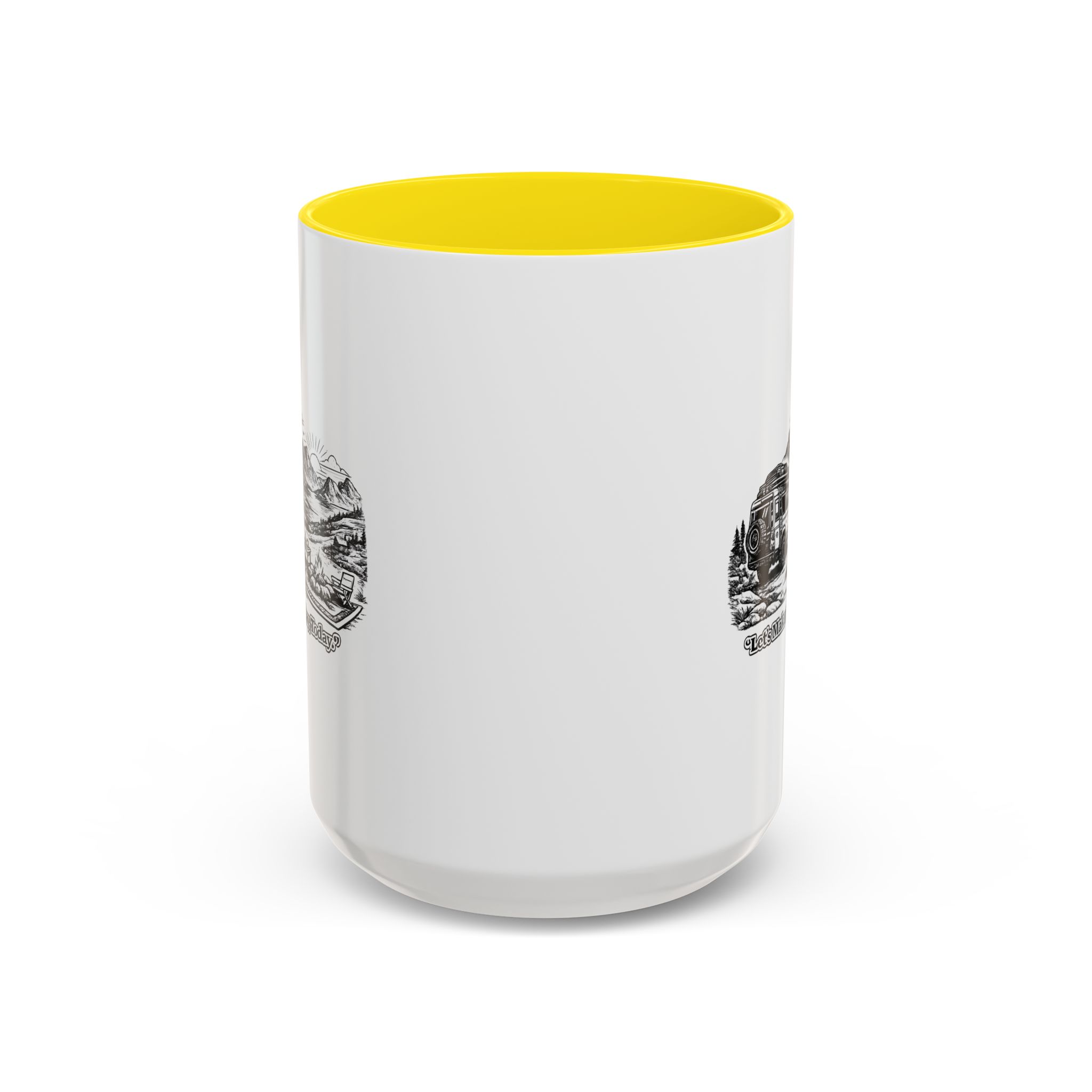 Accent Coffee Mug (11, 15oz) — "Lets make Someday, Today?" Design Minimal-Line