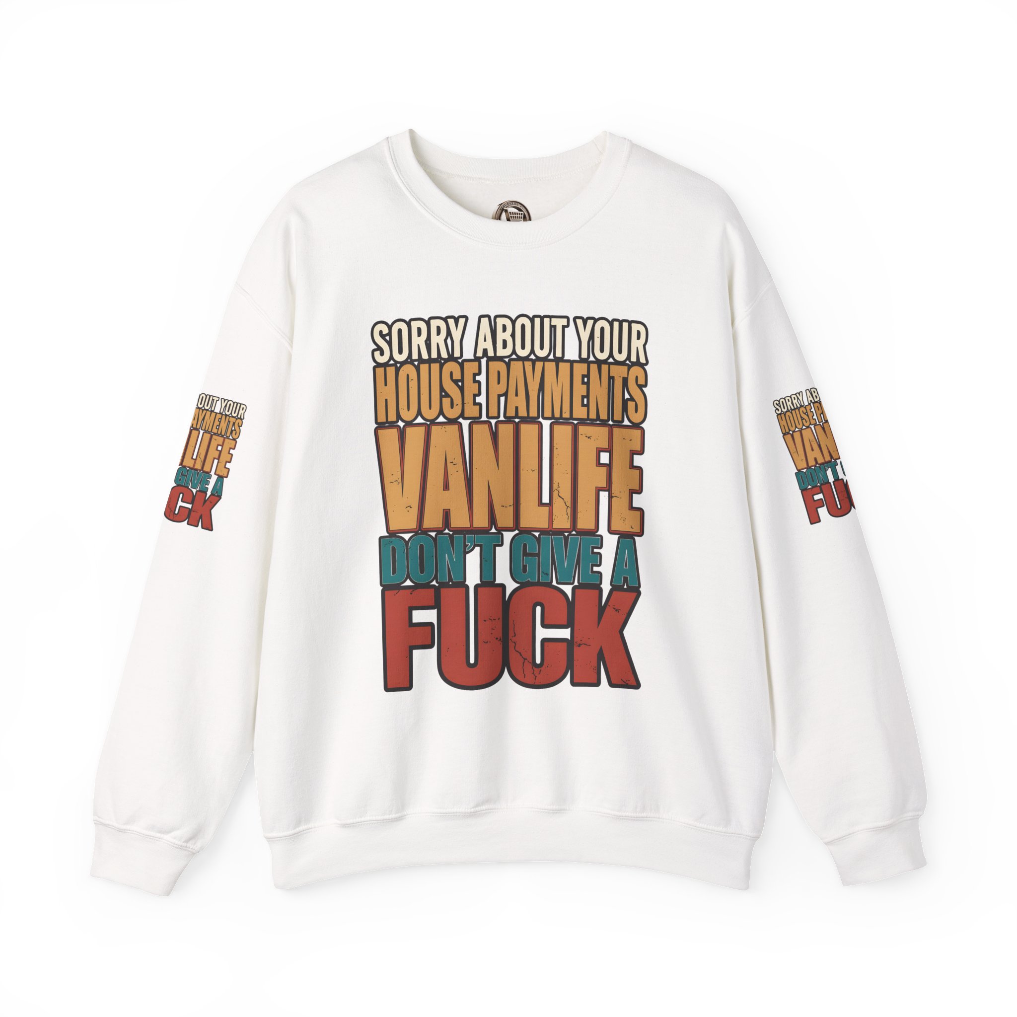 7599981031795563561_2048.jpeg Unisex Heavy Blend™ Crewneck Sweatshirt — "Sorry About Your House Payments" Design F**K-Line