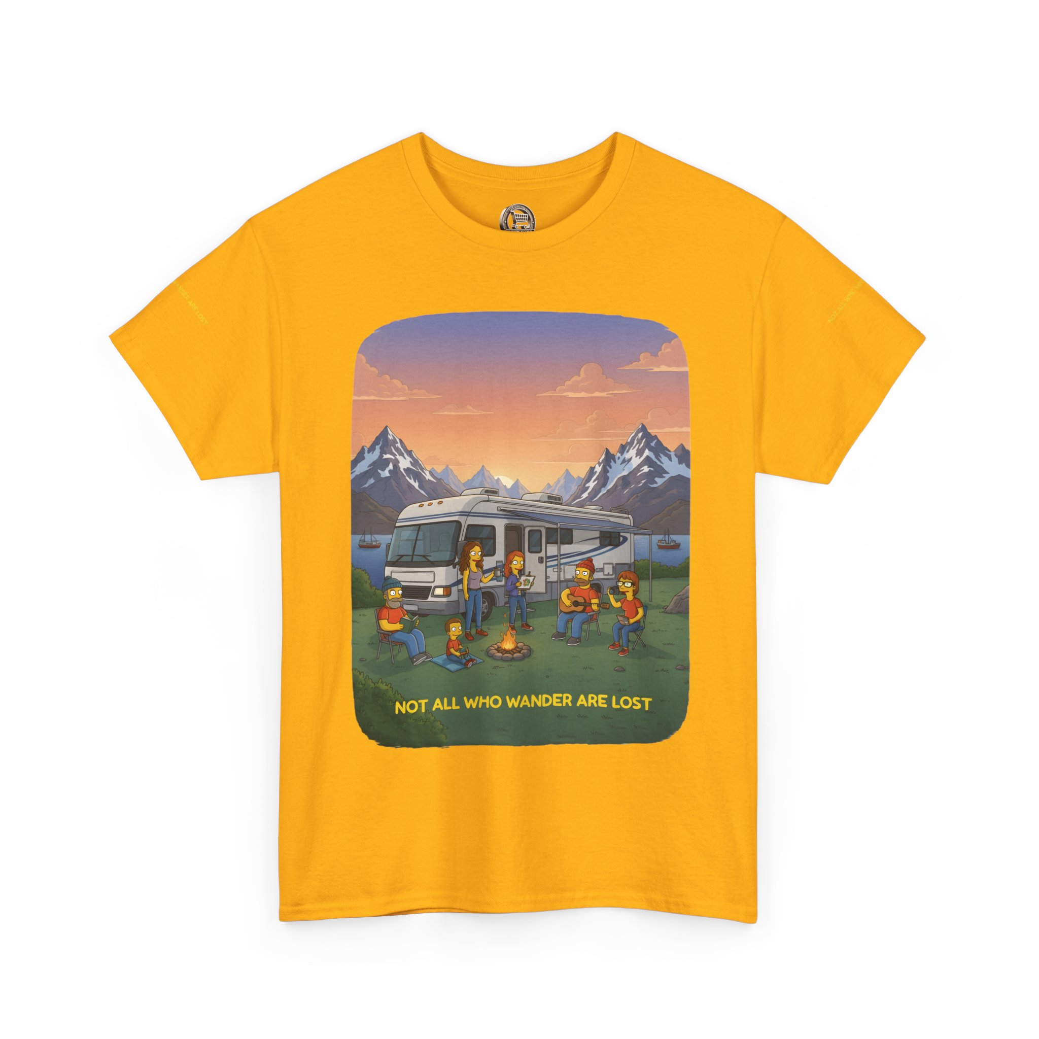 Unisex Heavy Cotton Tee — "Not All Who Wander Are Lost" Design Sitcom-Line