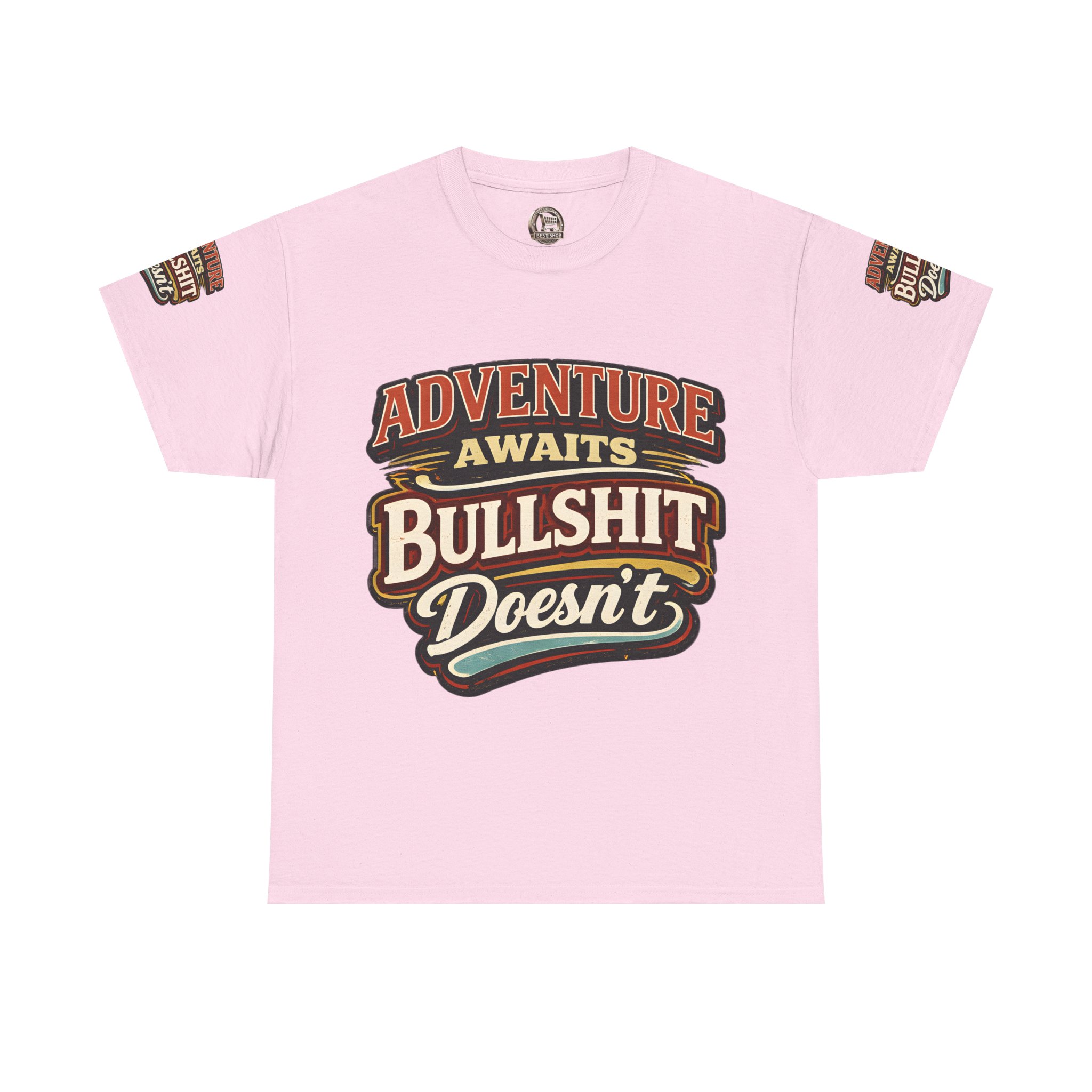 Unisex Heavy Cotton Tee — "Adventure Awaits" Design F**K-Line