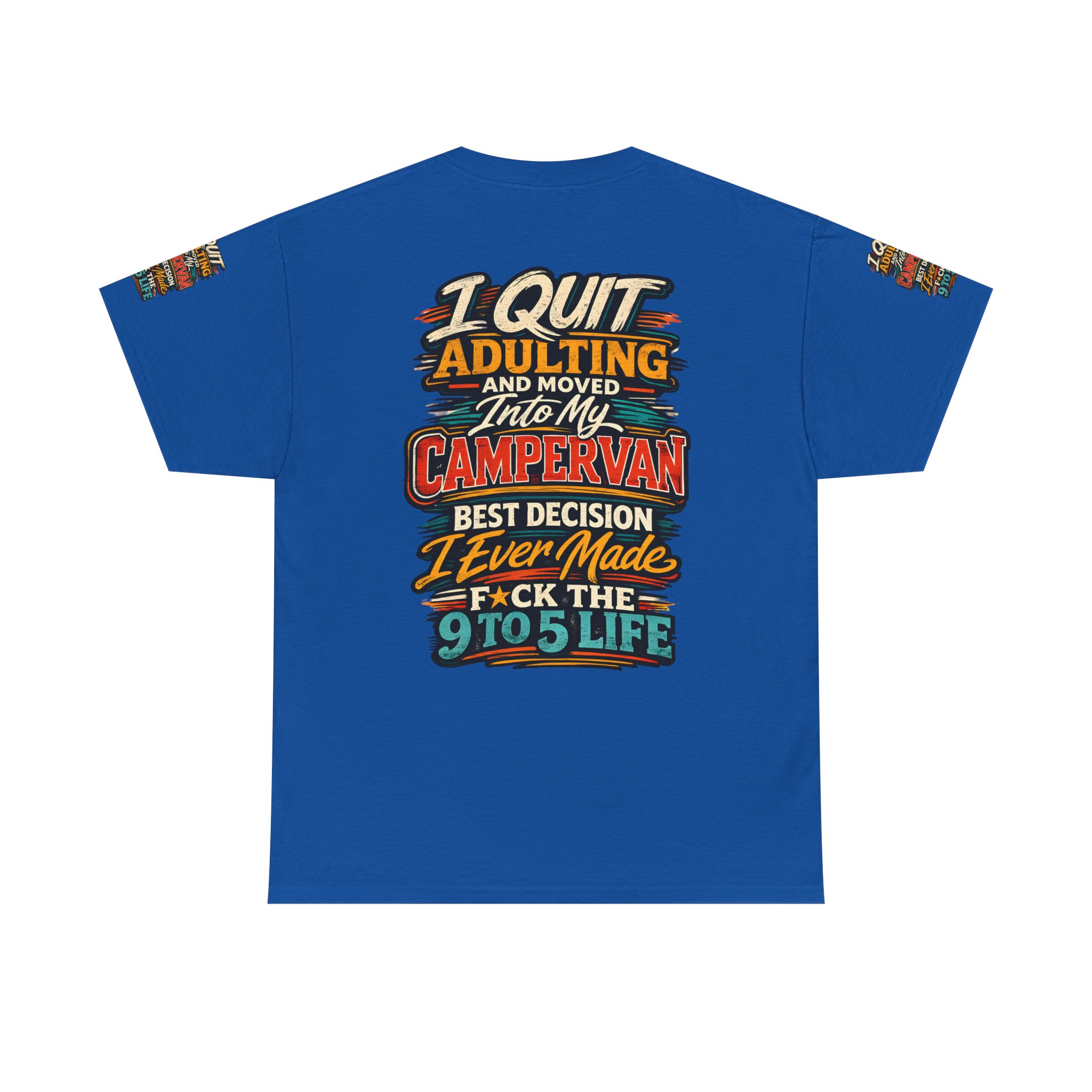 Unisex Heavy Cotton Tee — "I Quit Adulting" Design F**K-Line