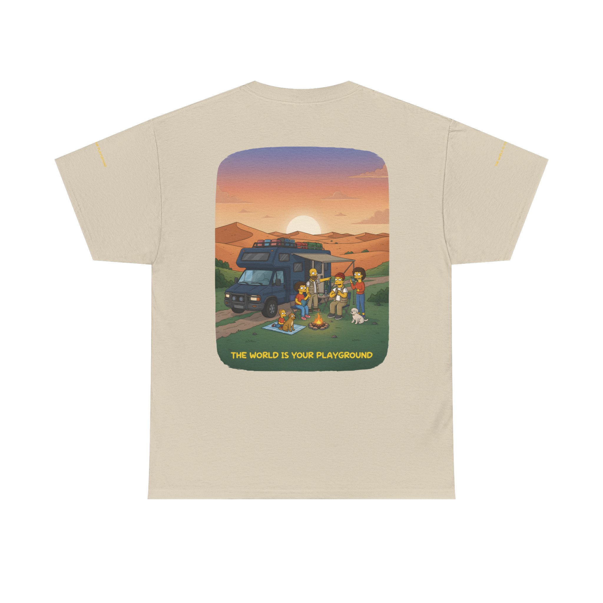 Unisex Heavy Cotton Tee — "The World Is Your playground" Design Sitcom-Line