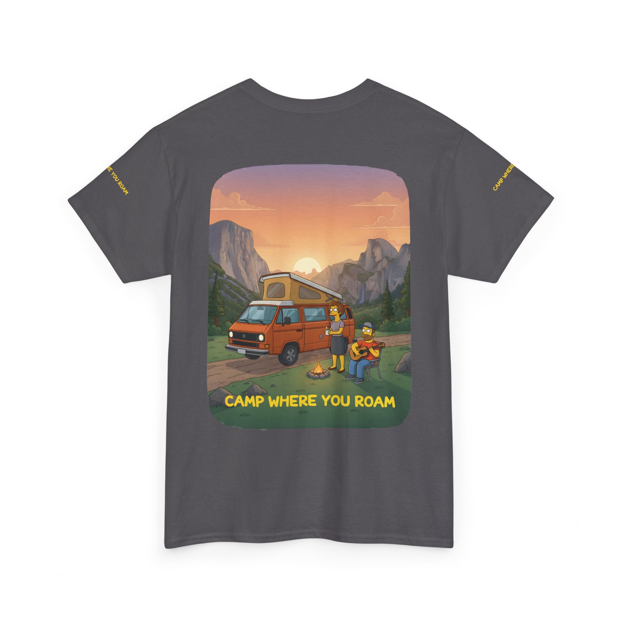 Unisex Heavy Cotton Tee — "Camp Where You Roam" Design Sitcom-Line