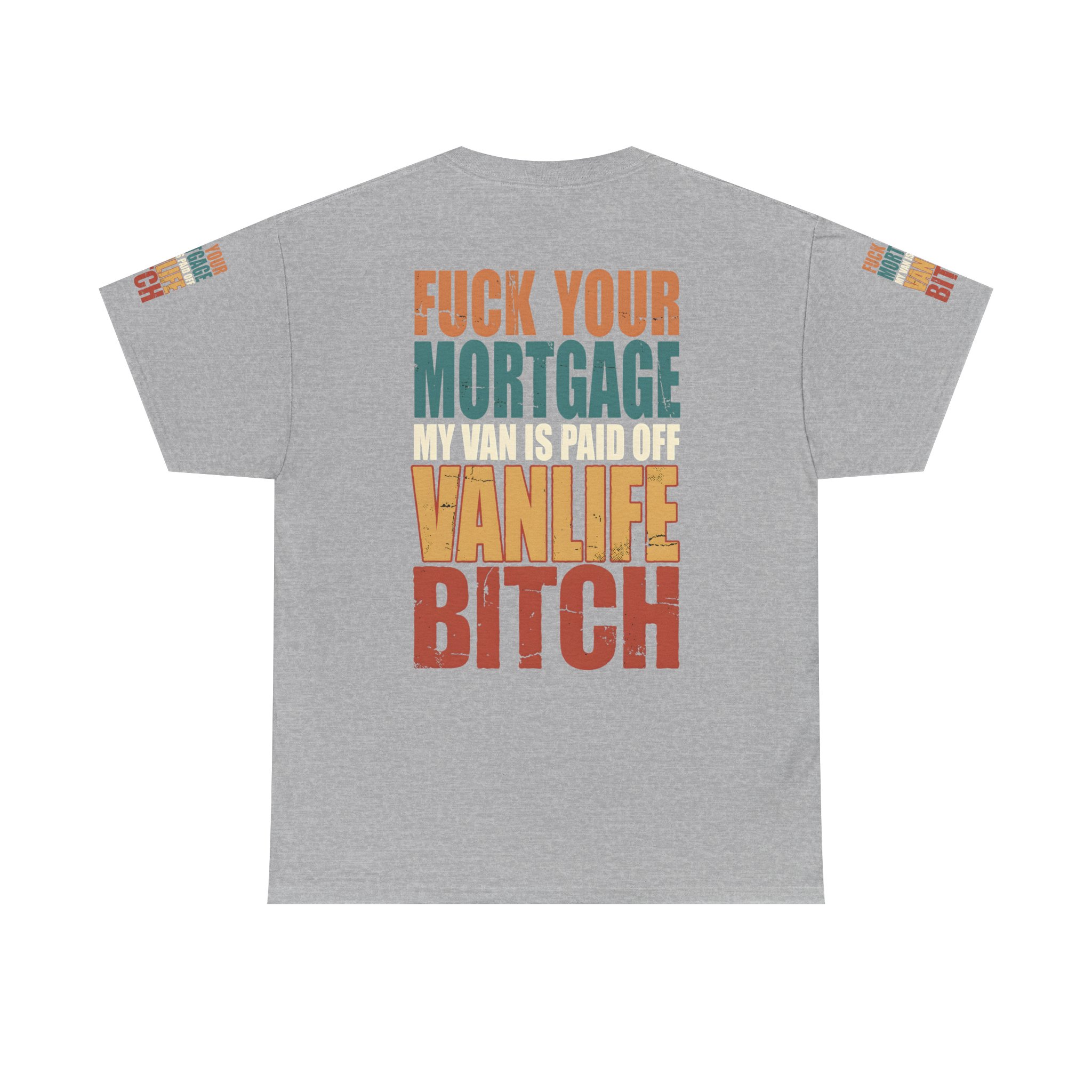 Unisex Heavy Cotton Tee — "Fuck Your Mortgage" Design F**K-Line