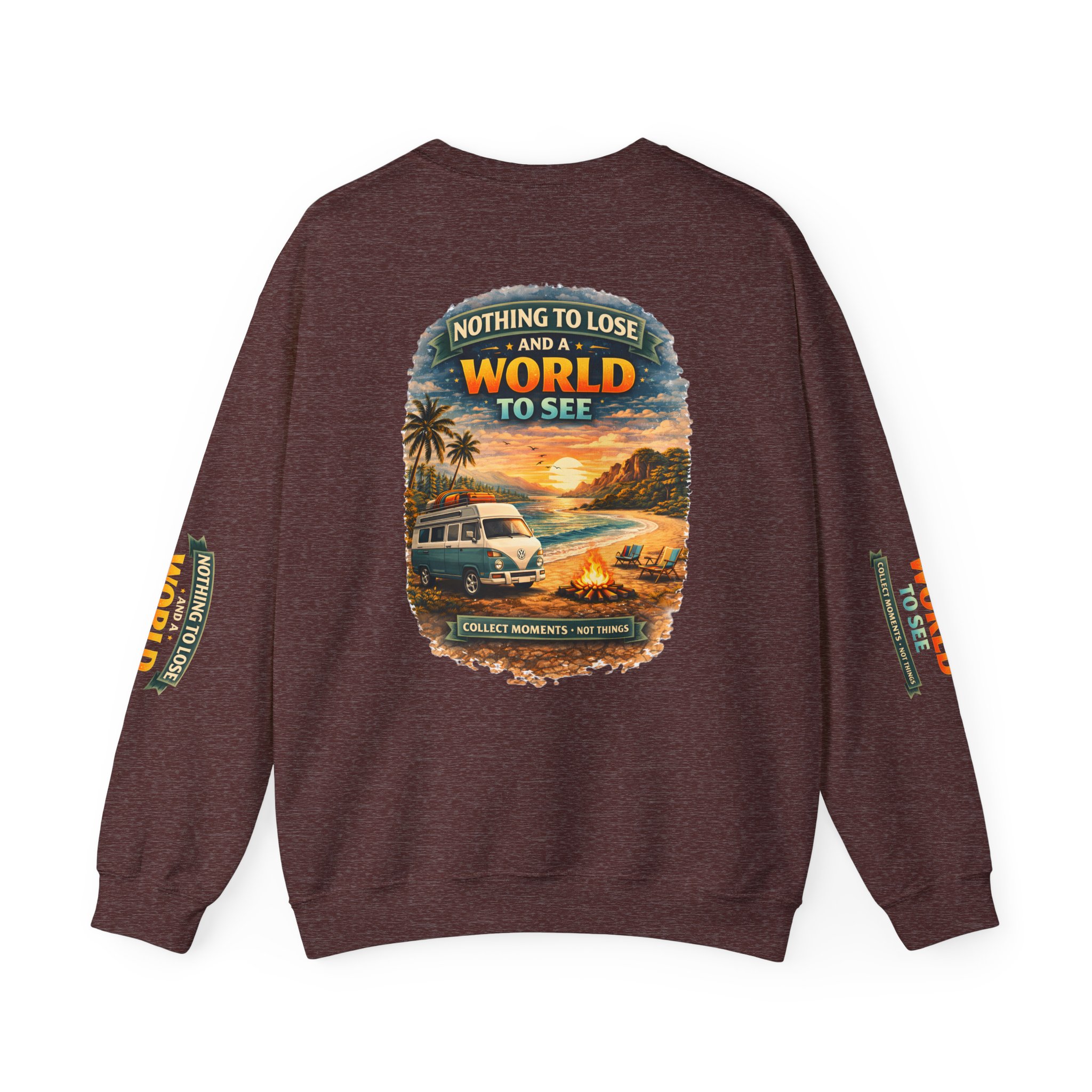 Unisex Heavy Blend™ Crewneck Sweatshirt — "Nothing To Lose" Design Scenic-Line