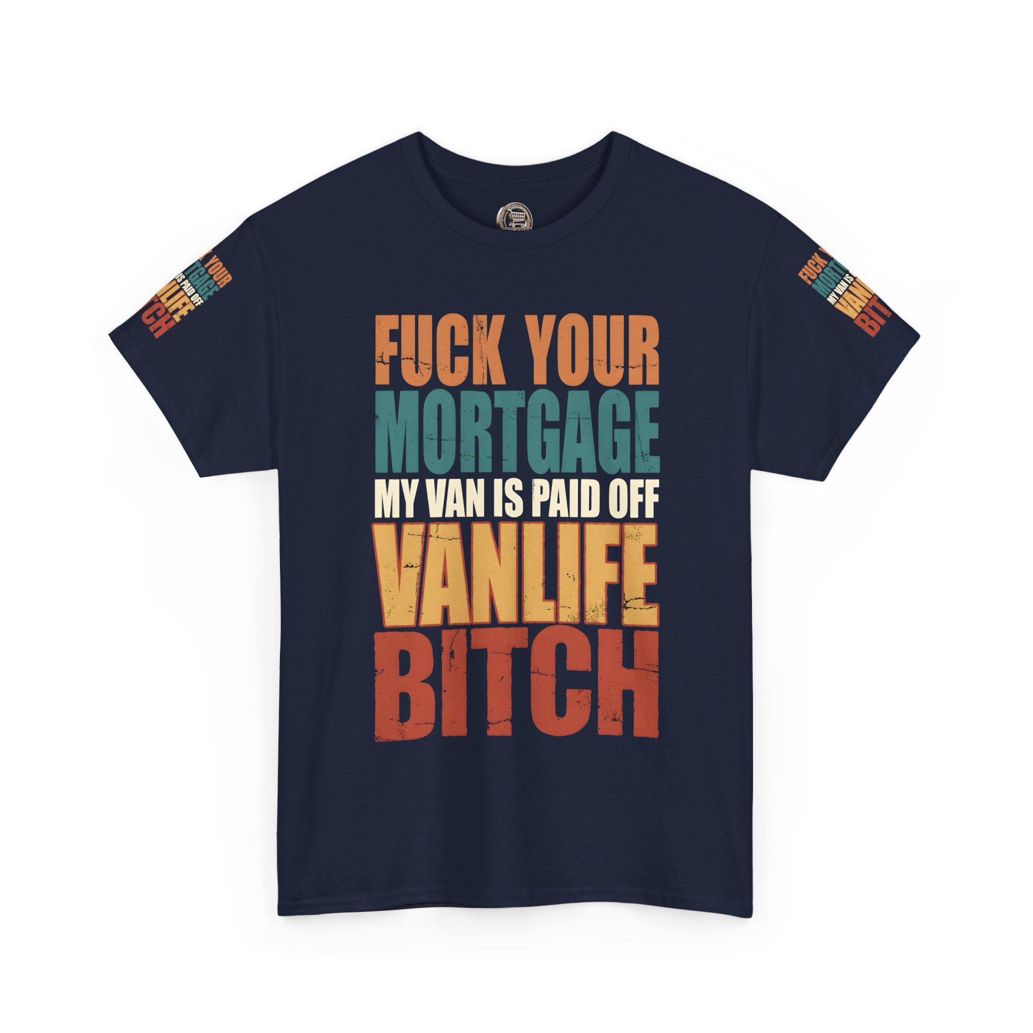 Unisex Heavy Cotton Tee — "Fuck Your Mortgage" Design F**K-Line