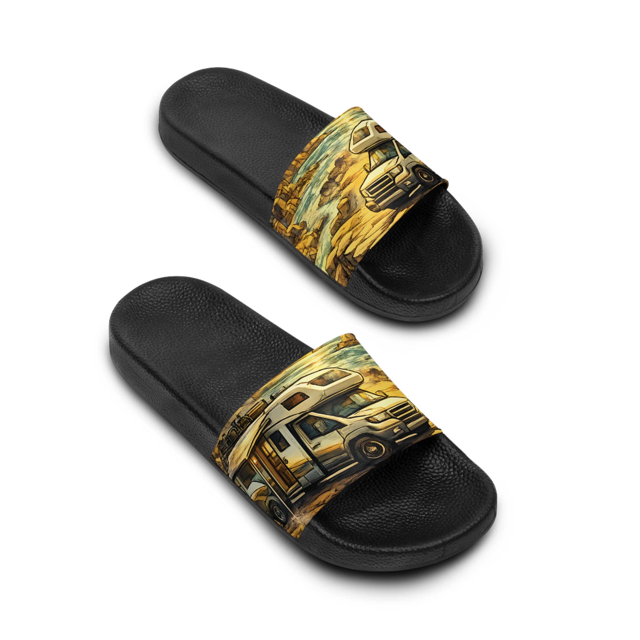 Men's Slide Sandals — Ford RV Vibes for Men (Cubic-Line)