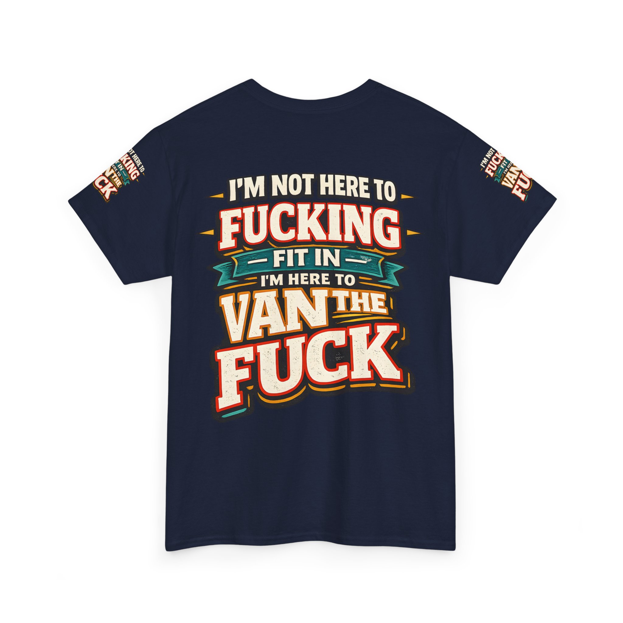 Unisex Heavy Cotton Tee — "I´m Not Here To Fucking Fit In" Design F**K-Line