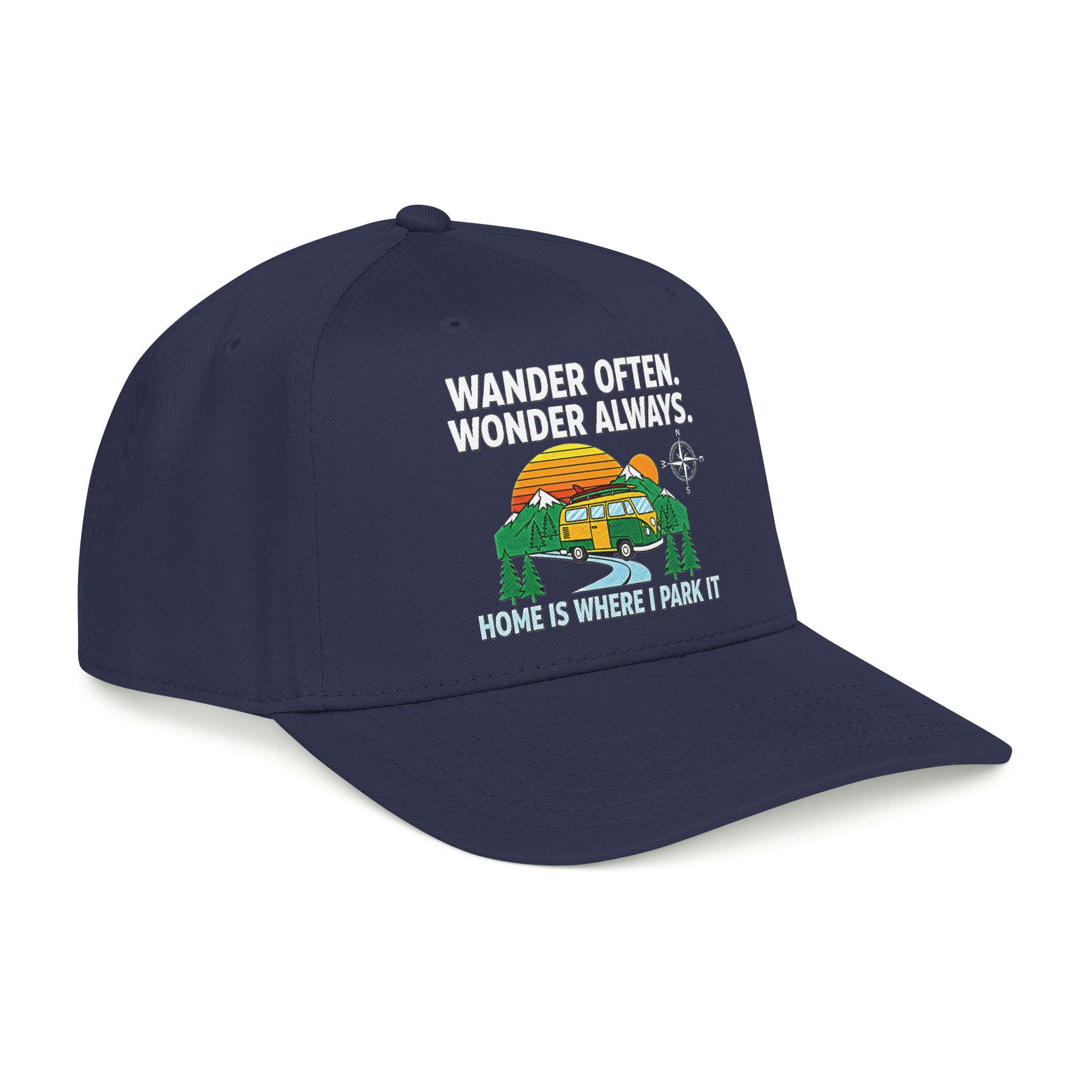 Baseball Cap — "Fueled by Exploration" Adventure Is My Compass Camper Hat