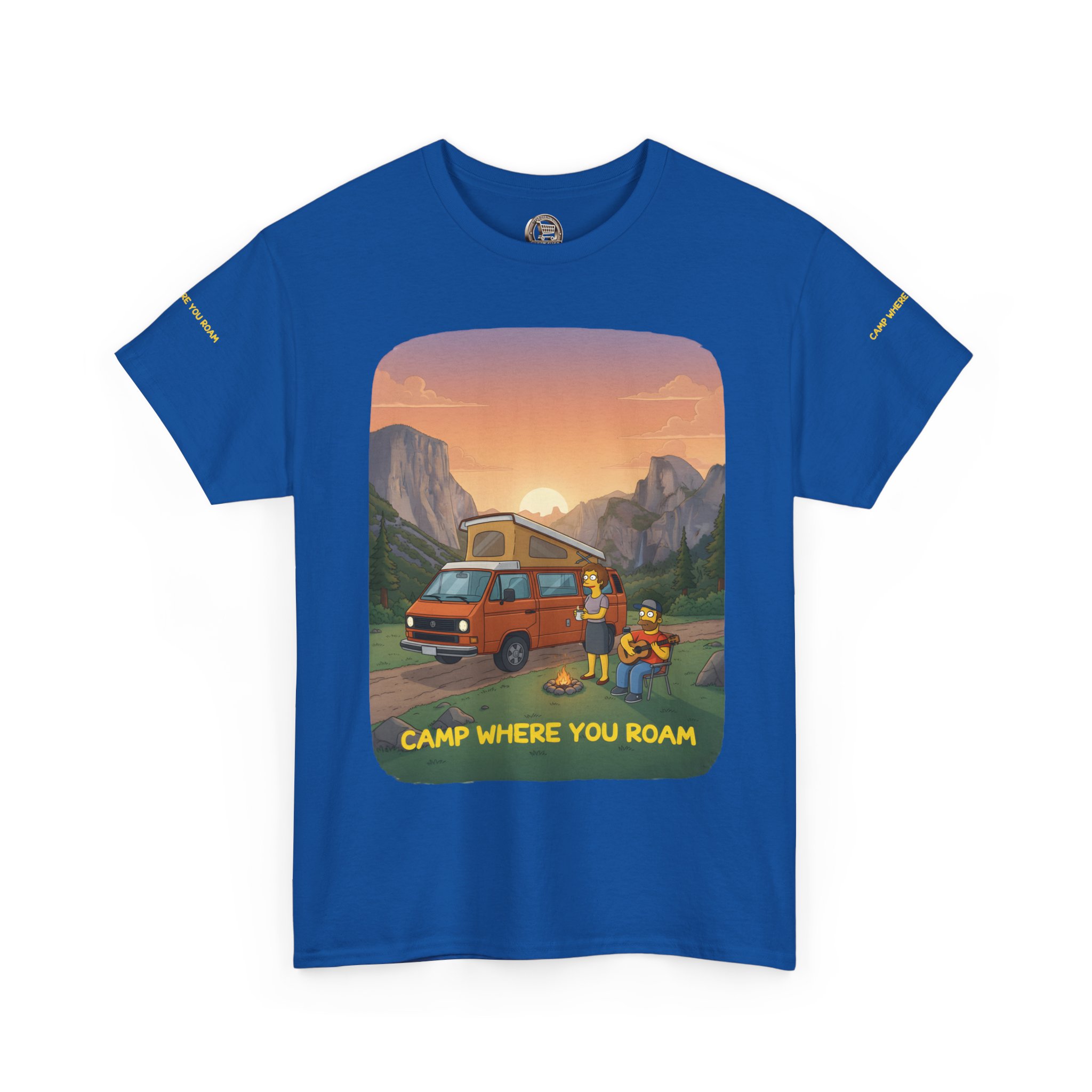 Unisex Heavy Cotton Tee — "Camp Where You Roam" Design Sitcom-Line