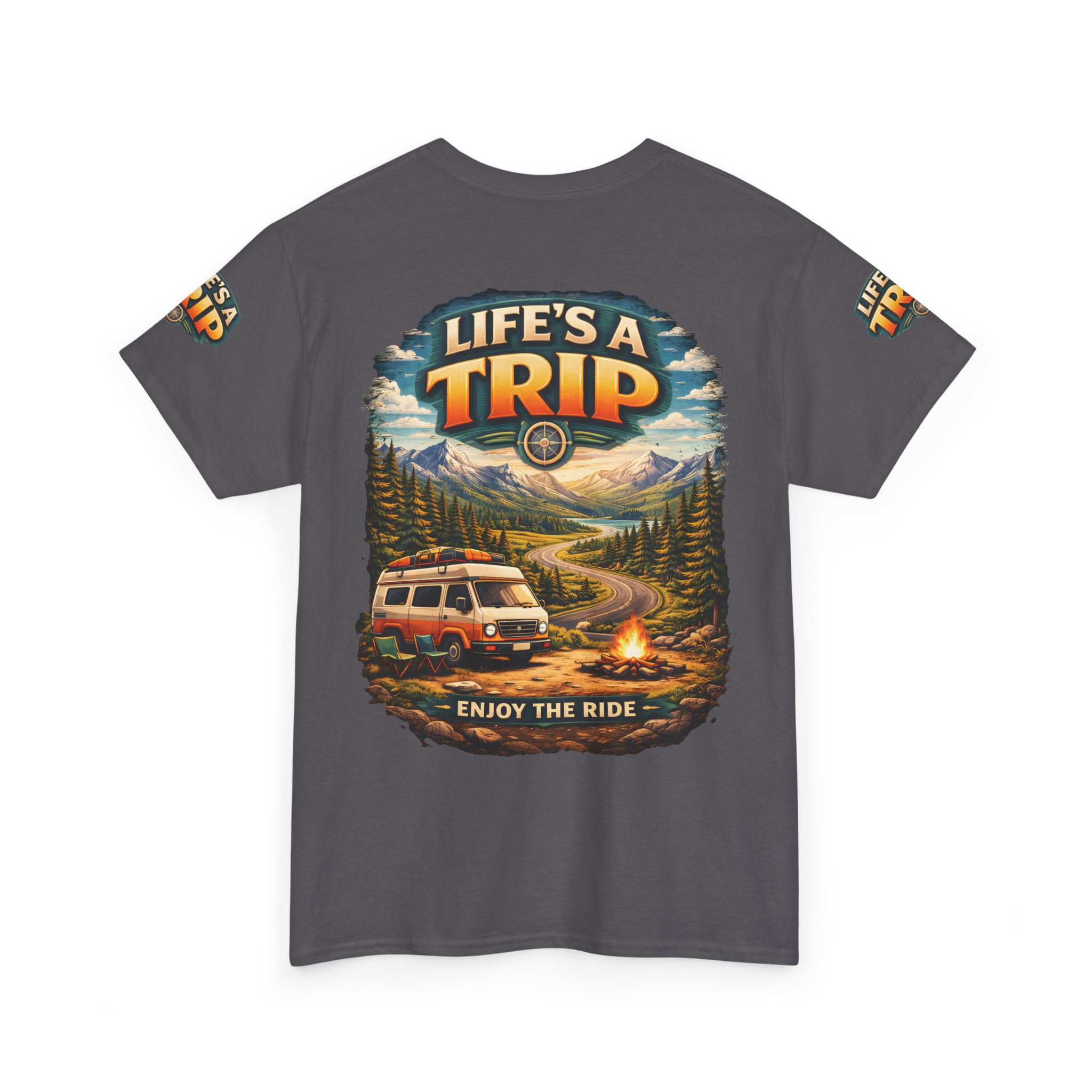 7662797642893379349_2048.jpeg Unisex Heavy Cotton Tee — "Live´s A Trip-Enjoy The Ride" Design Scenic-Line