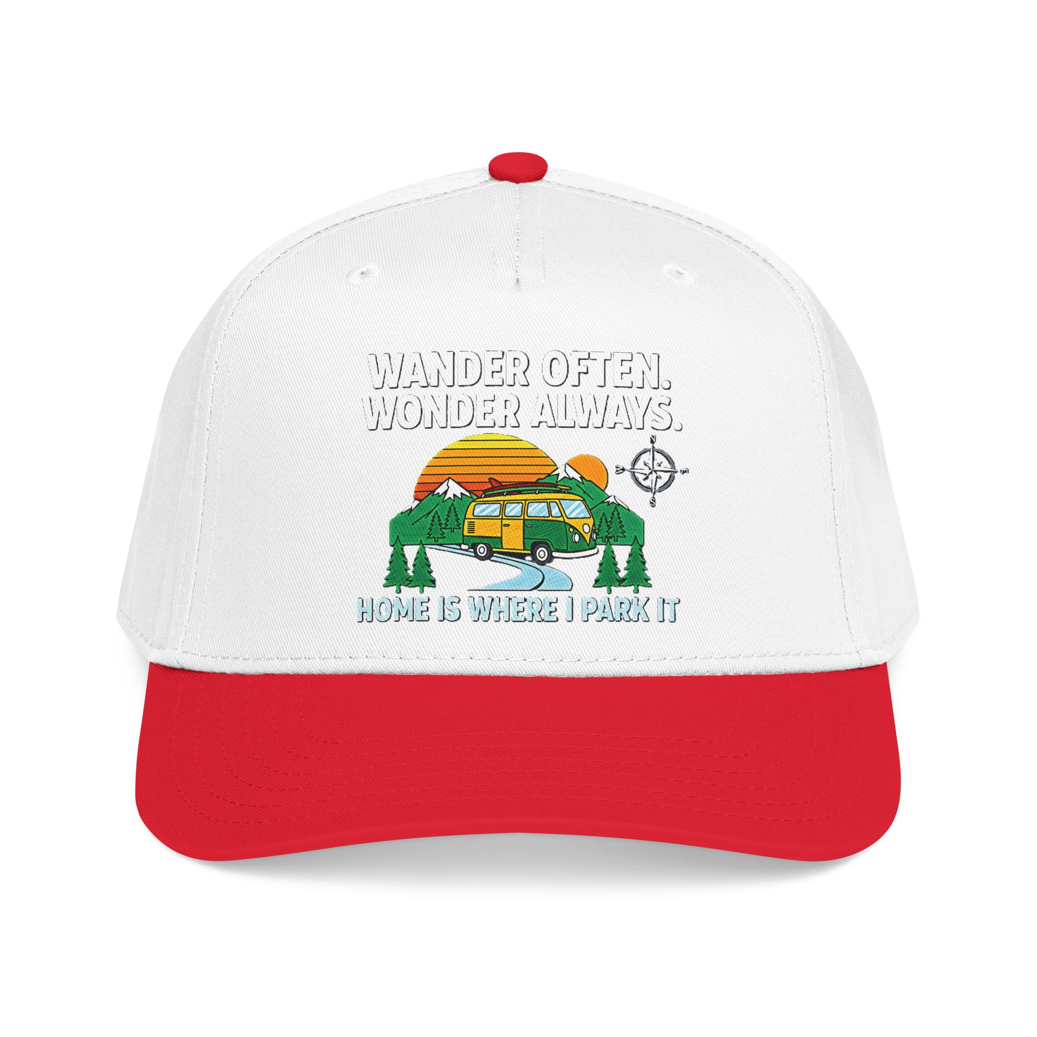 Baseball Cap — "Fueled by Exploration" Adventure Is My Compass Camper Hat