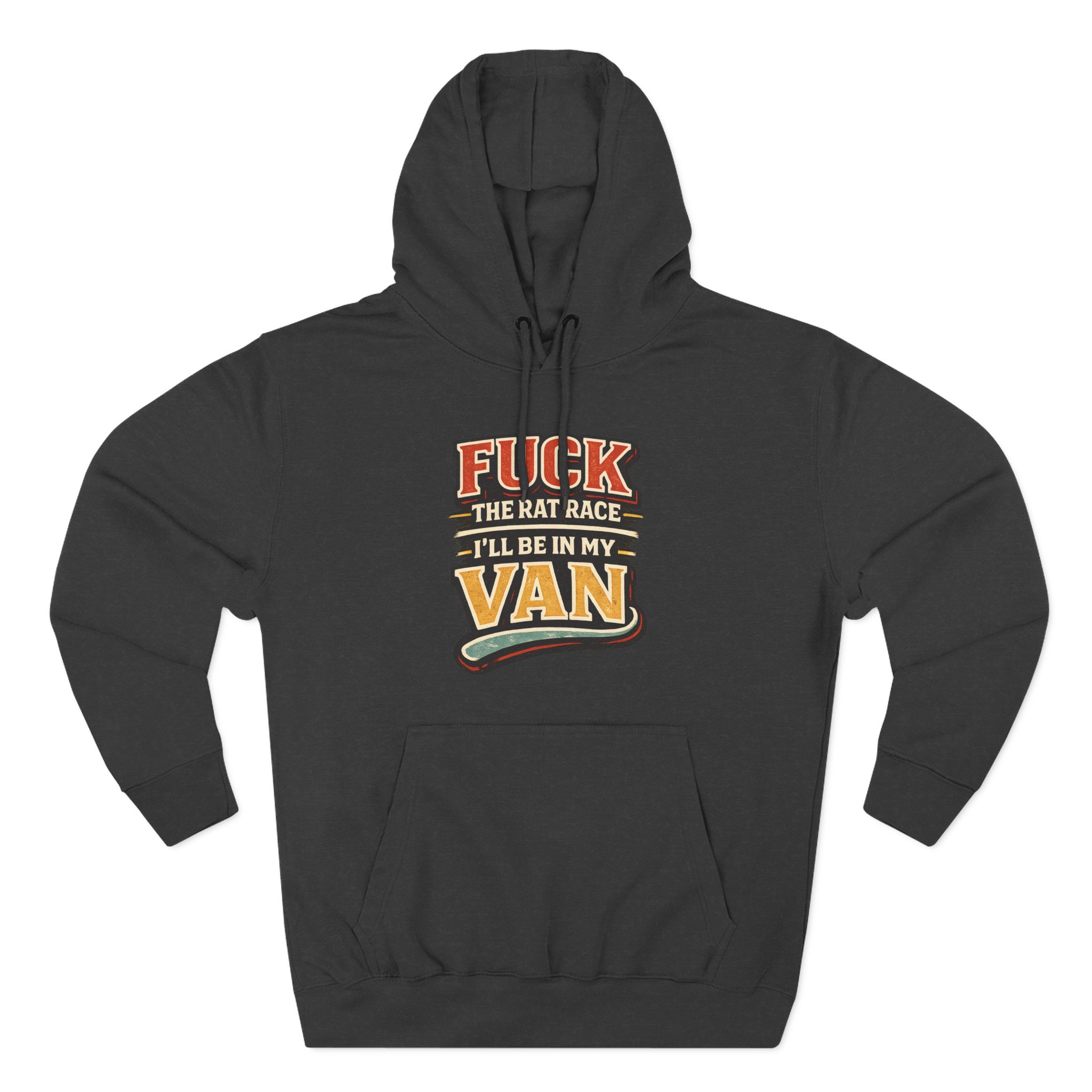 Three-Panel Fleece Hoodie - "Fuck The Rat Race" Design F**K-Line