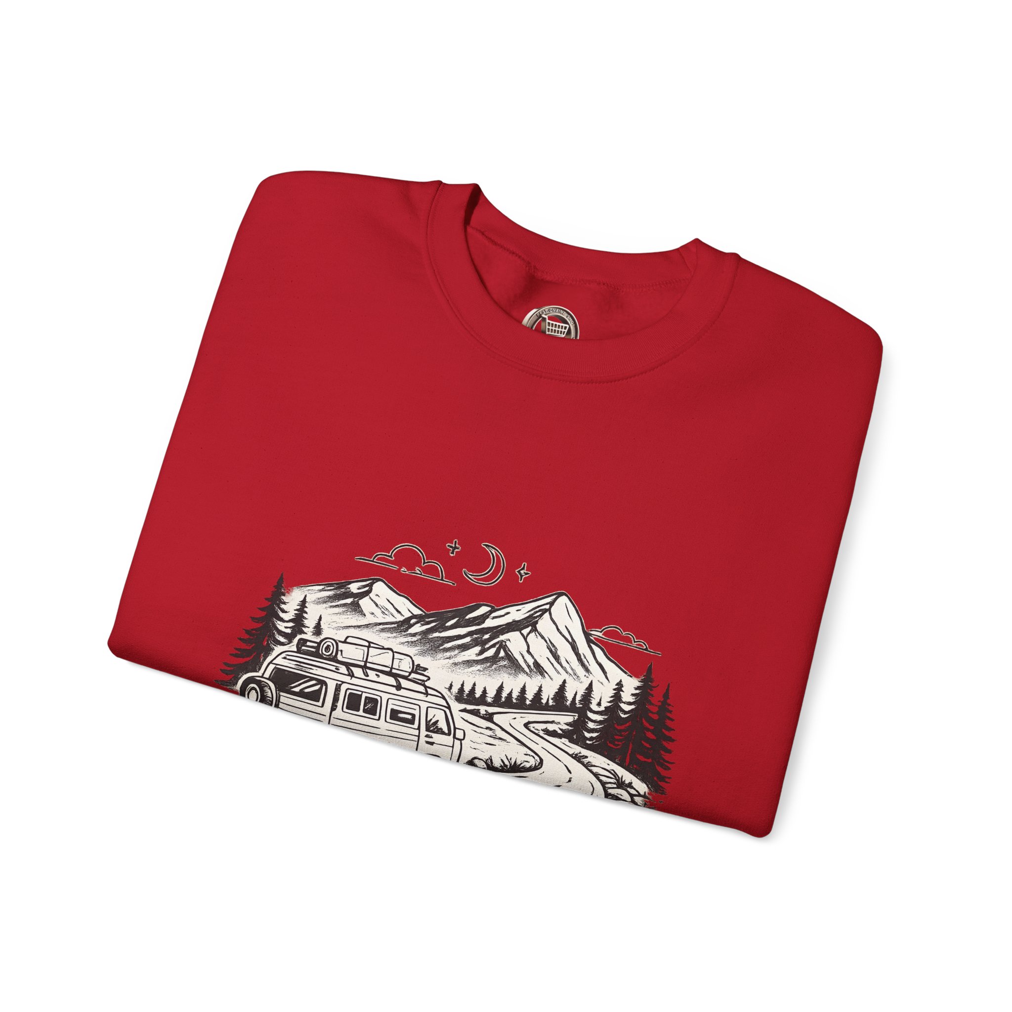 Unisex Heavy Blend™ Crewneck Sweatshirt — "Go Where You Feel Alive" Design Minimal-Line