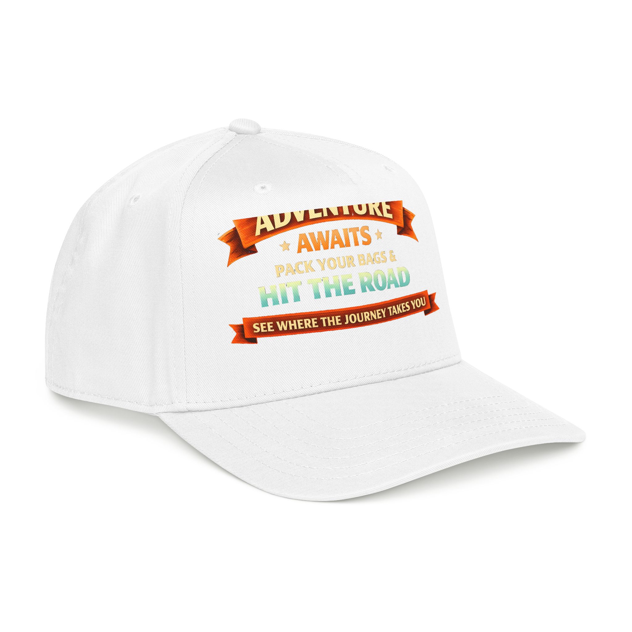 Baseball Cap - "Adventure Awaits-Pack Your Bags" Design Scenic-Line